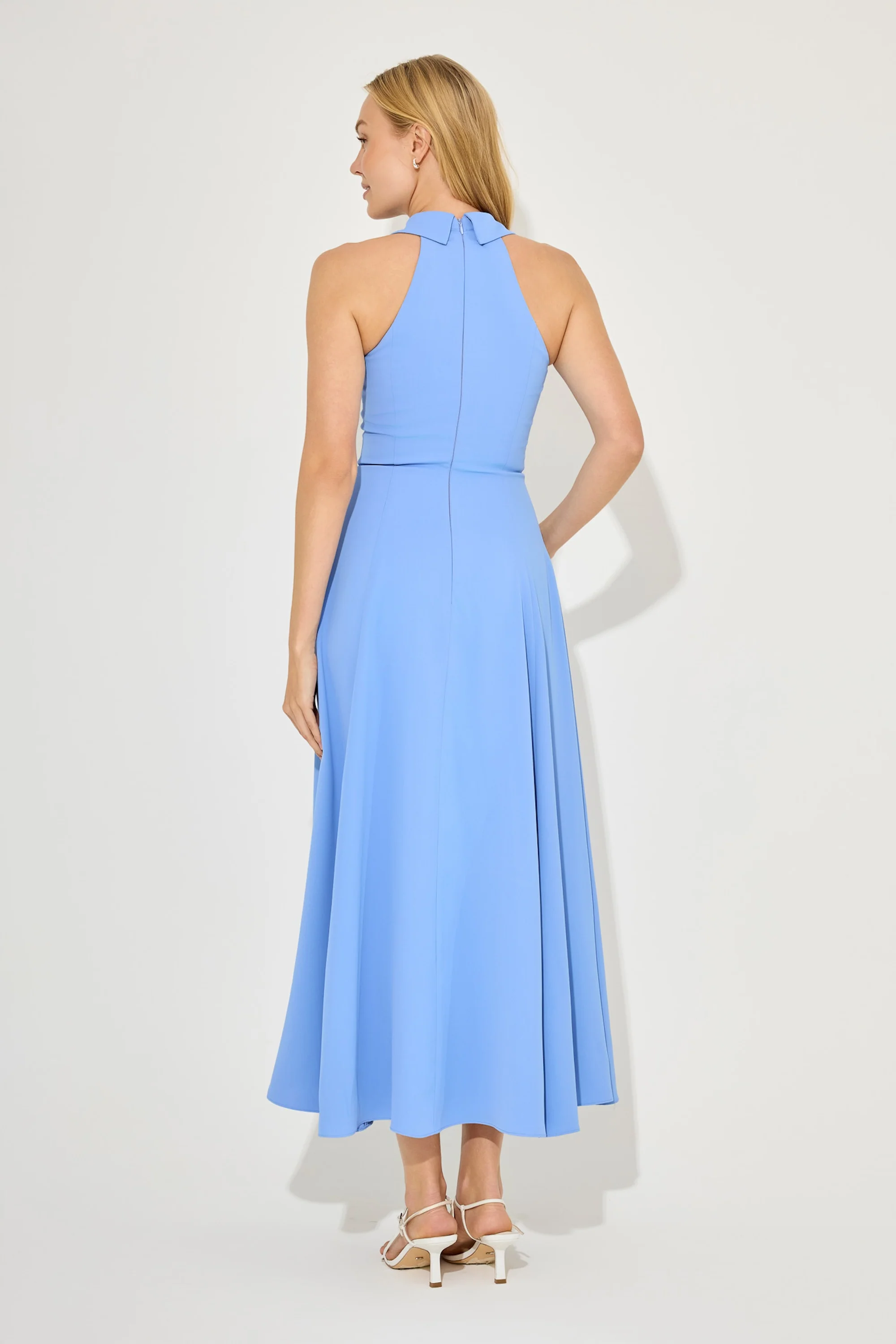 Flowy Collar Maxi Dress