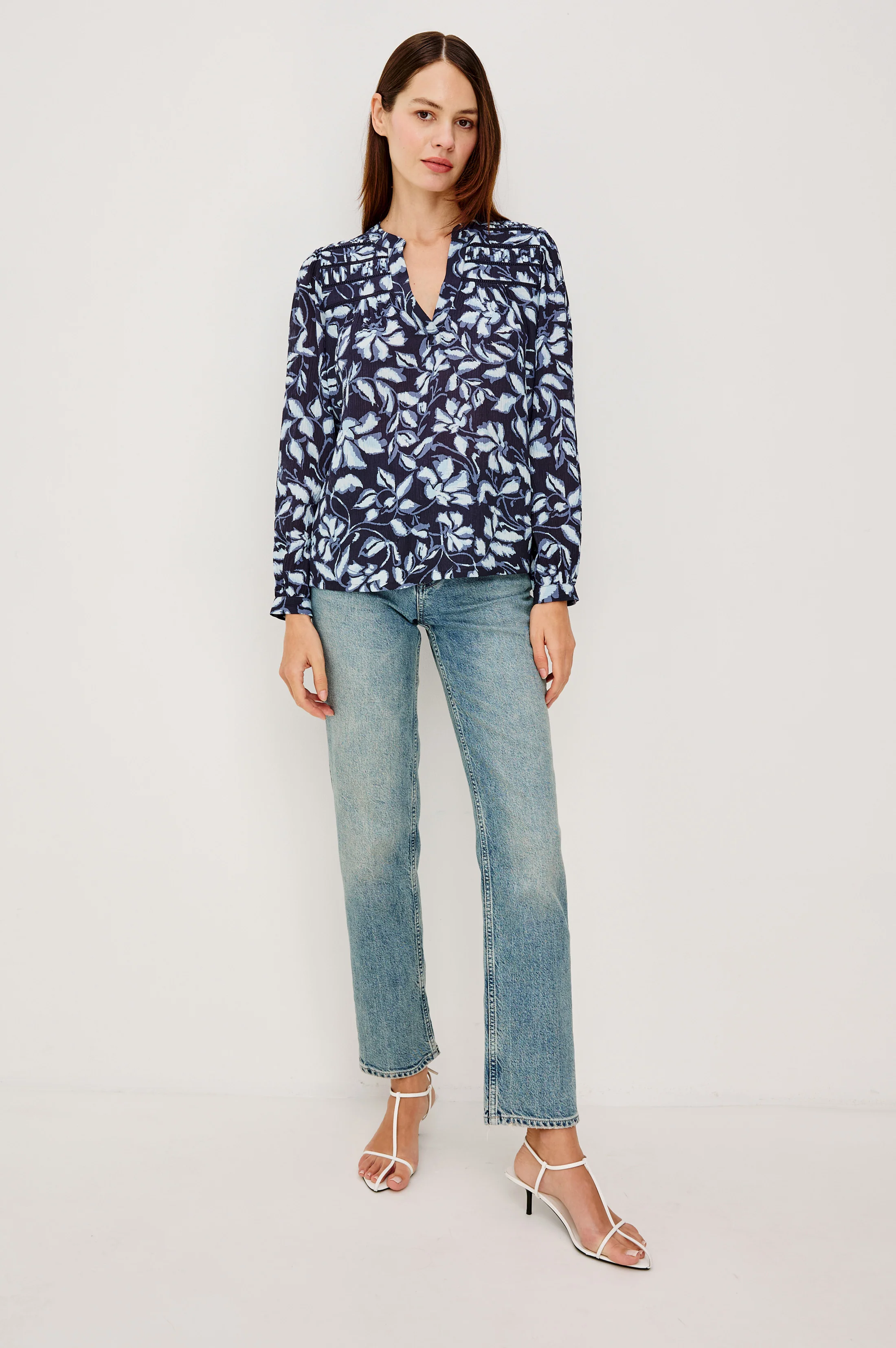 Asta Top - Navy Jasmine