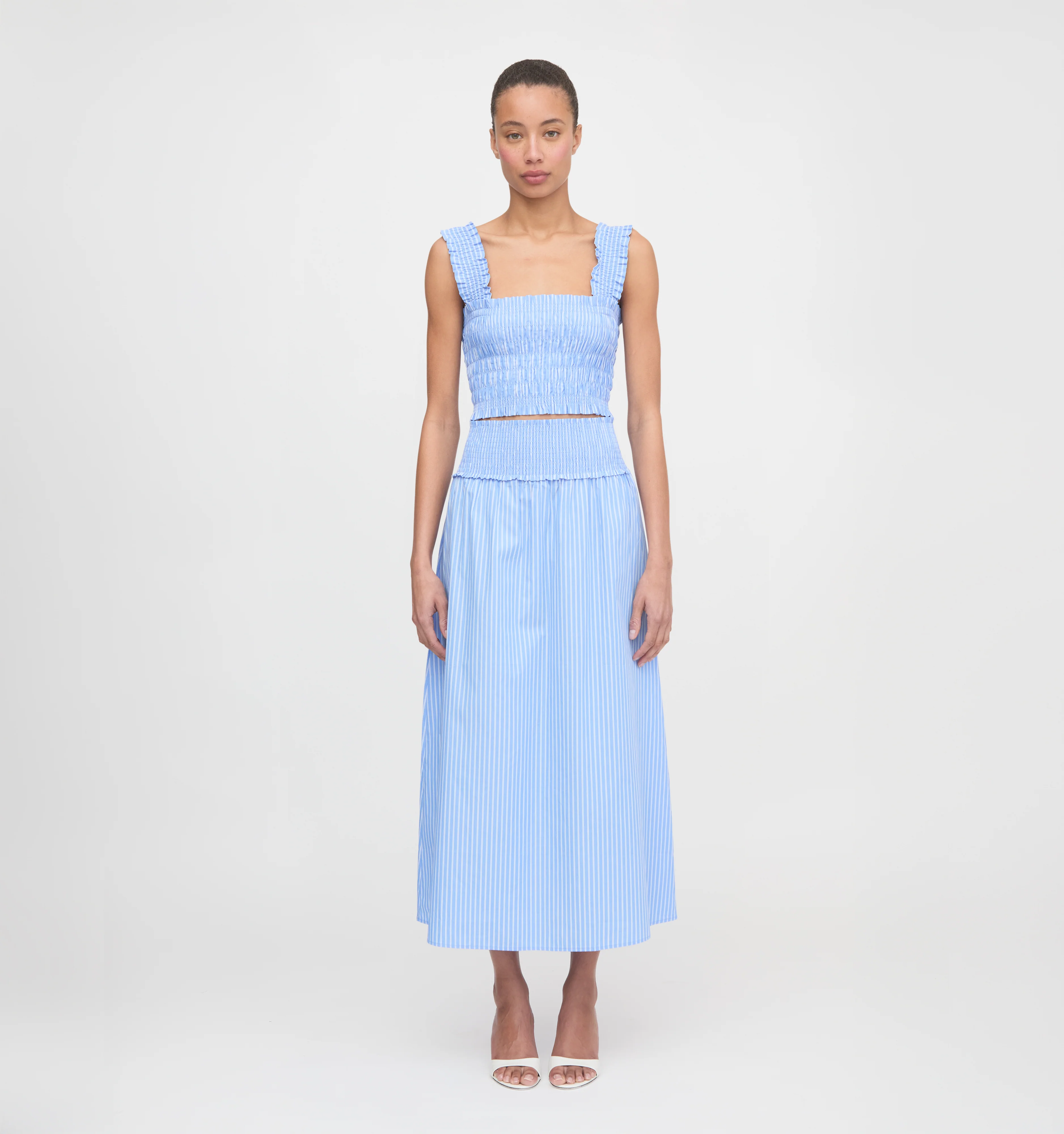 The Azalea Nap Top - Blue Stripe