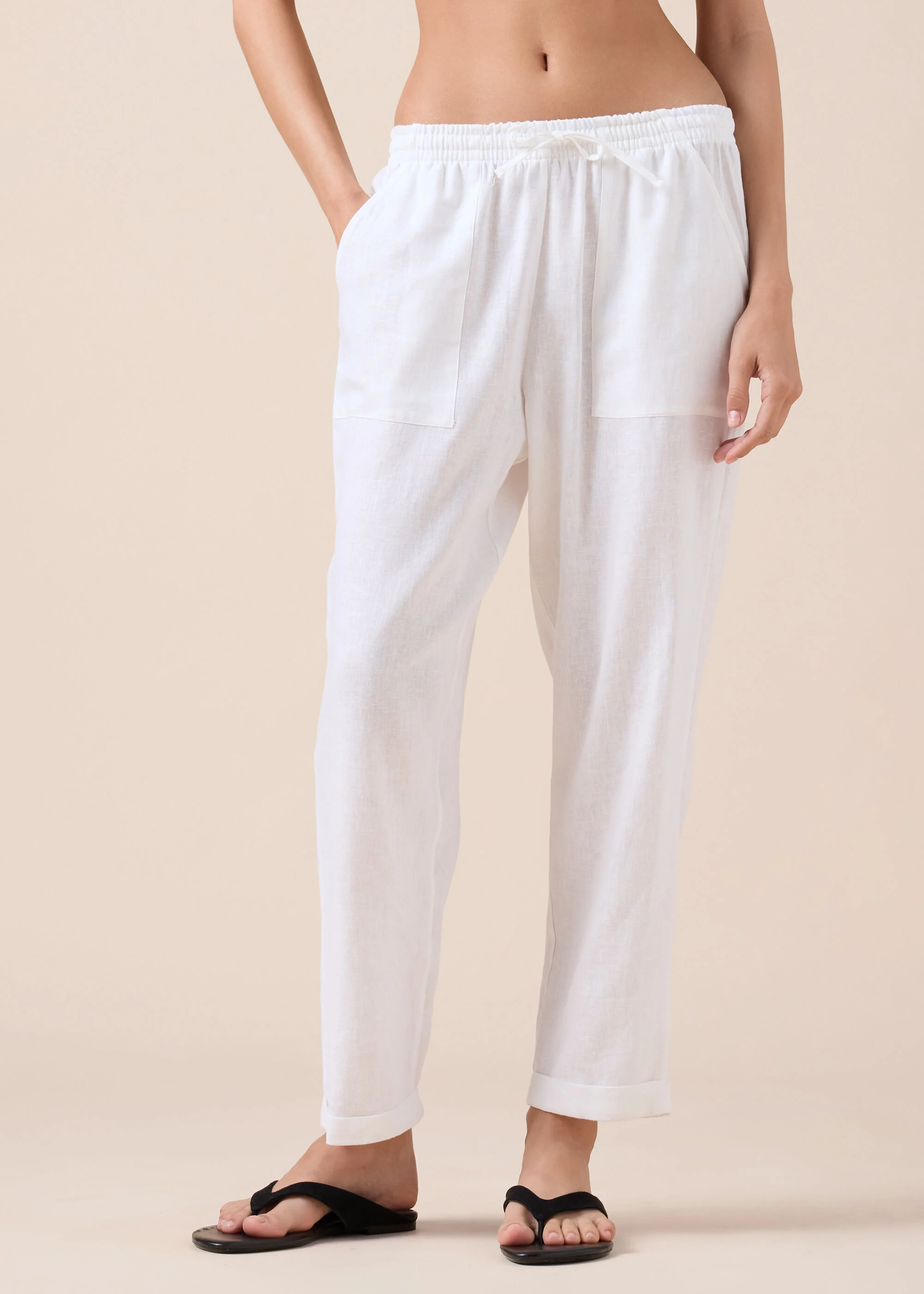Linen and Viscose Pants