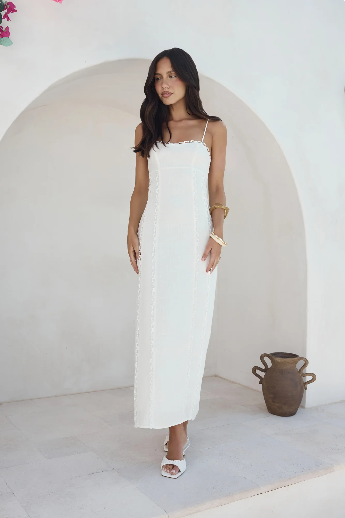 Moonlit Dance Maxi Dress White - luluinthesky
