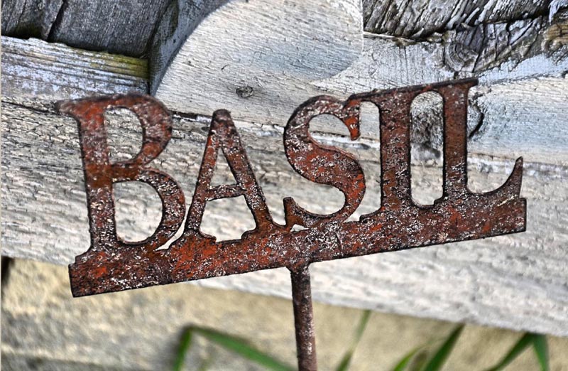 Metal Herb Garden Signs  Set of 6