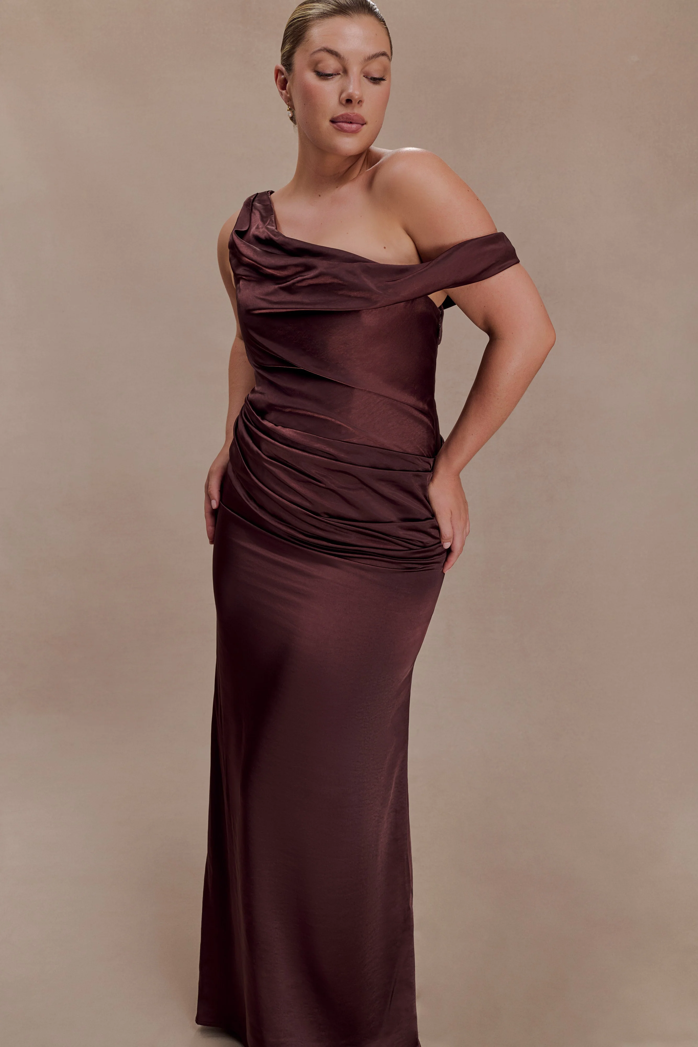 Dalia-Off-Shoulder-Satin-Maxi-Dress-Dark-Chocolate