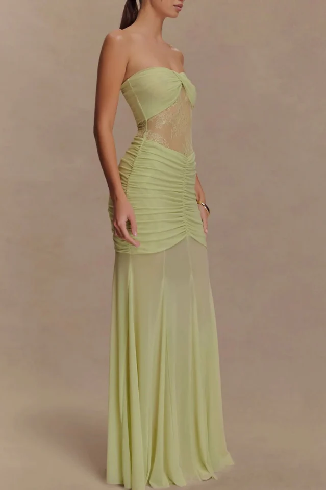 Khadijah Lace And Mesh Maxi Dress