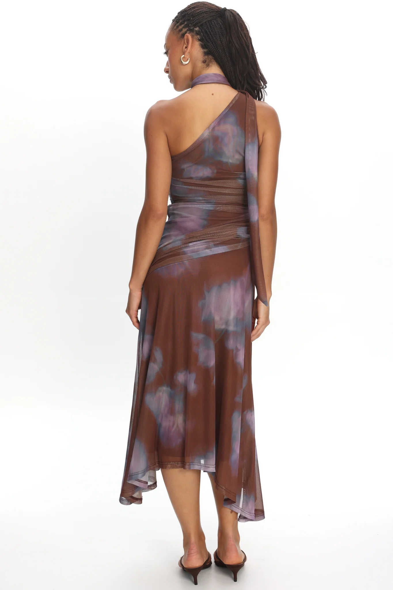 Solene Midi Dress Chocolate - FASHION NOB