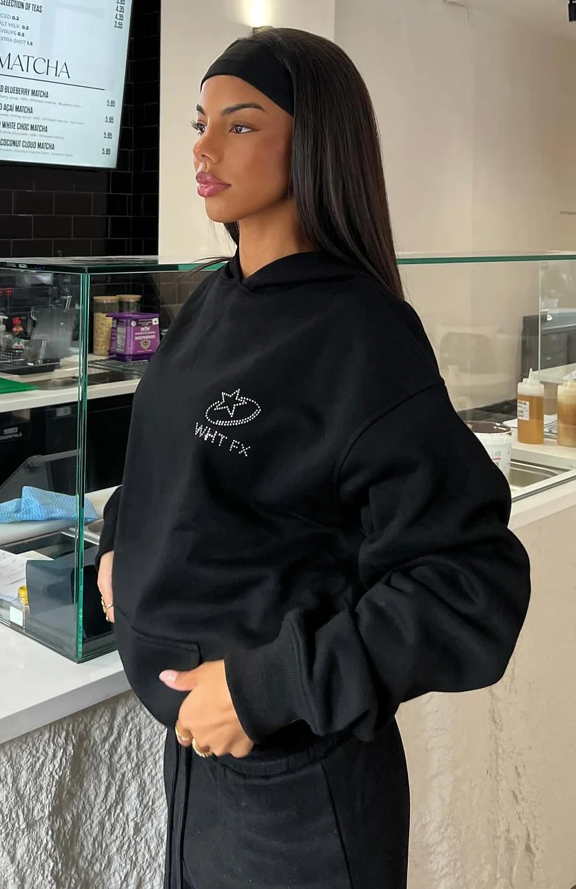 Always Shining Oversized Hoodie Black