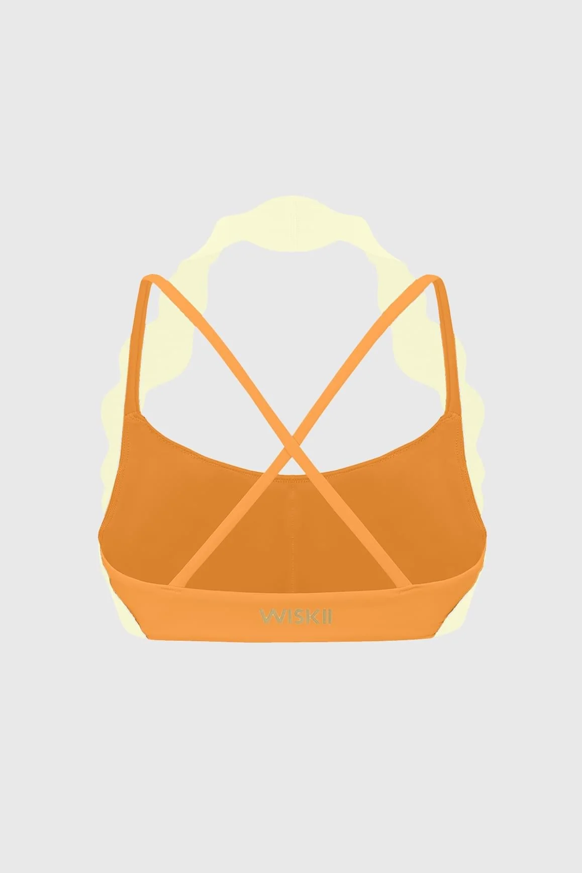 Scallop-Halter Contrast Bra