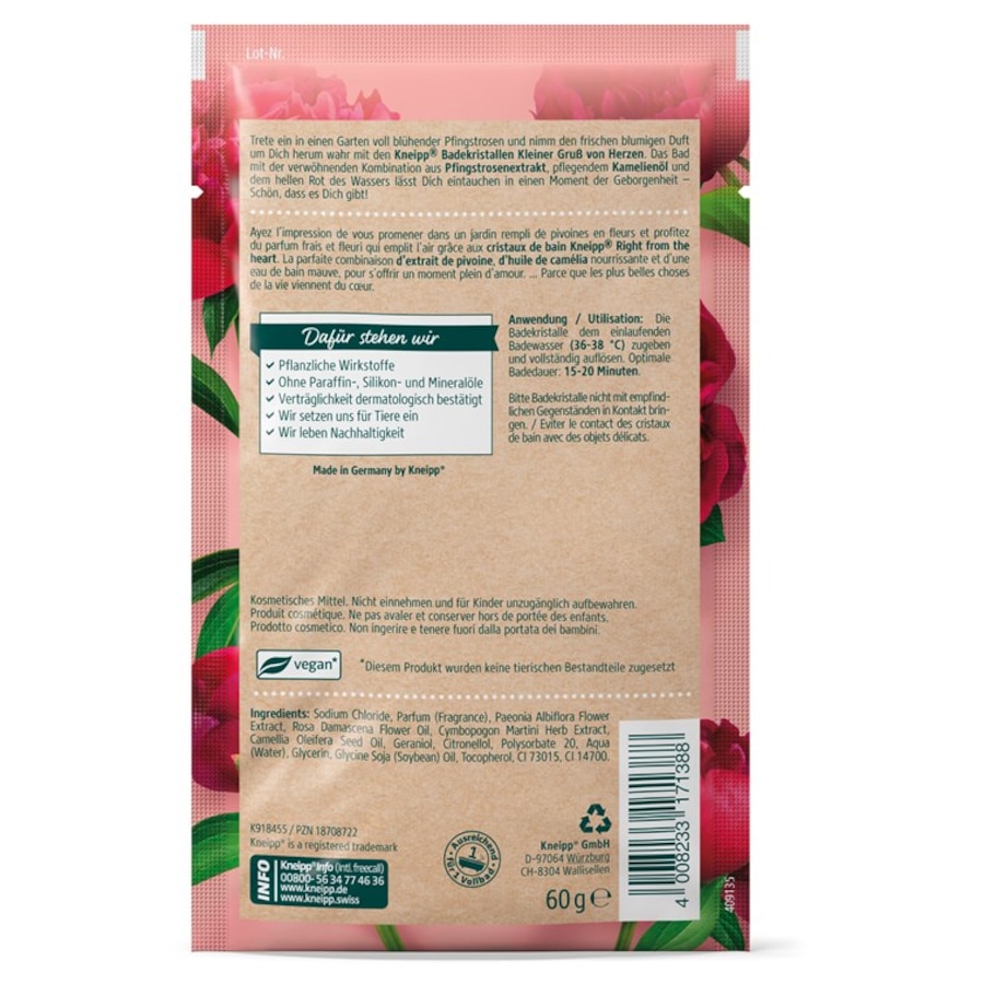 Kneipp Bath crystals Kryształy do kąpieli Małe pozdrowienia od serca