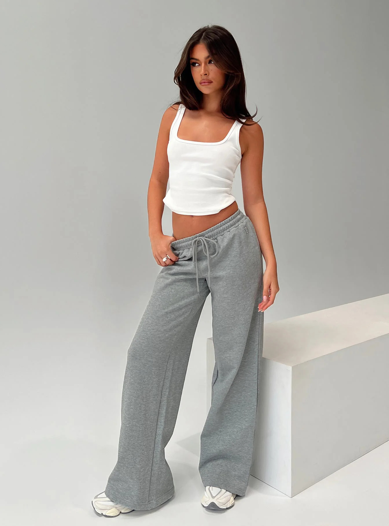 All Day Straight Leg Sweatpants Grey Marle