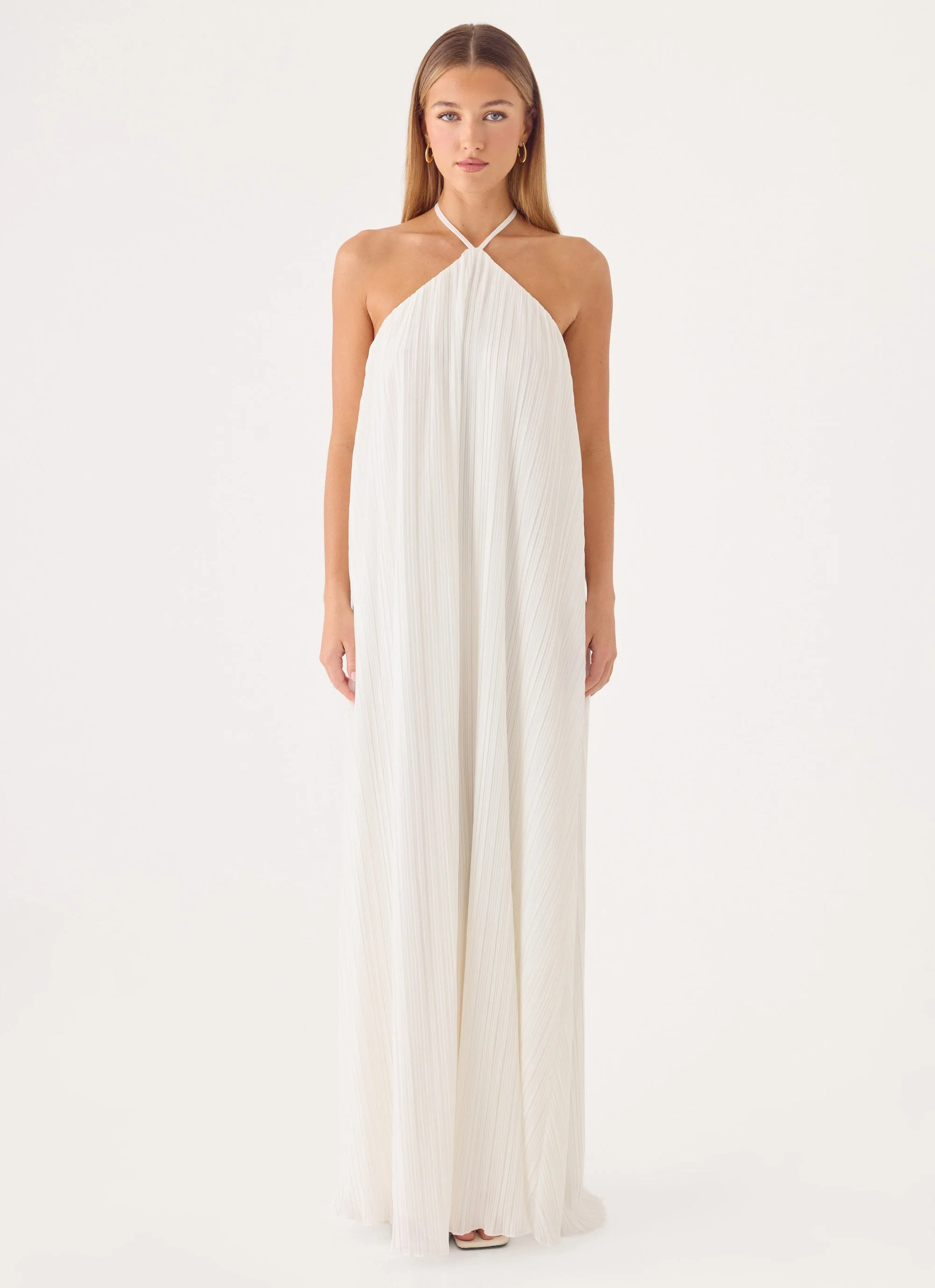 Danni Halter Maxi Dress - White