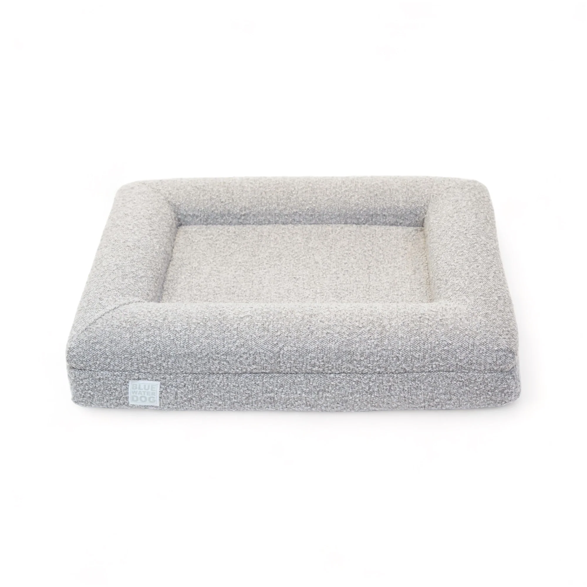 Small Bouclé Orthopedic Dog Bed (Bolster, Sand)