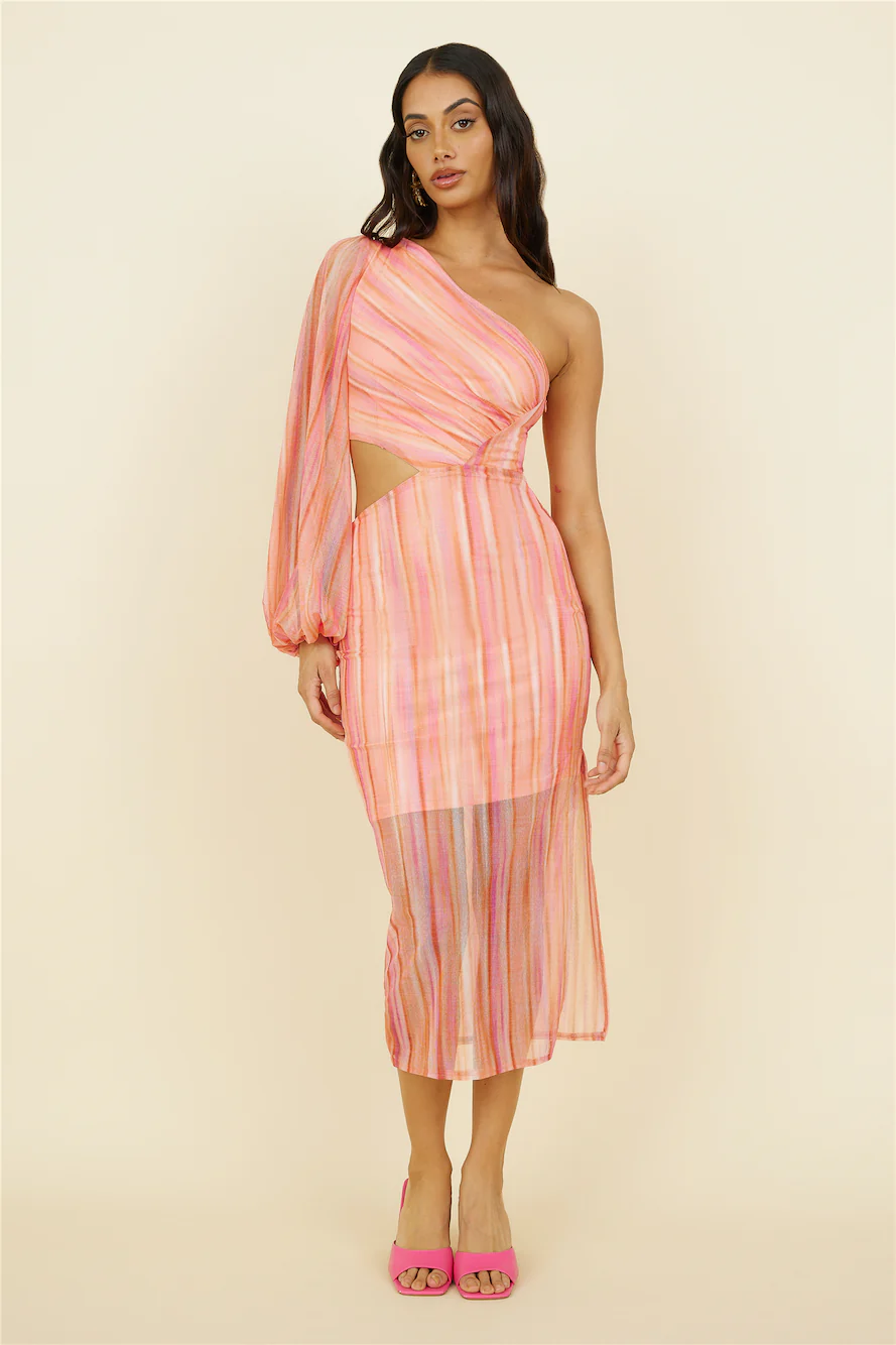 Getaway Car Midi Dress Pink