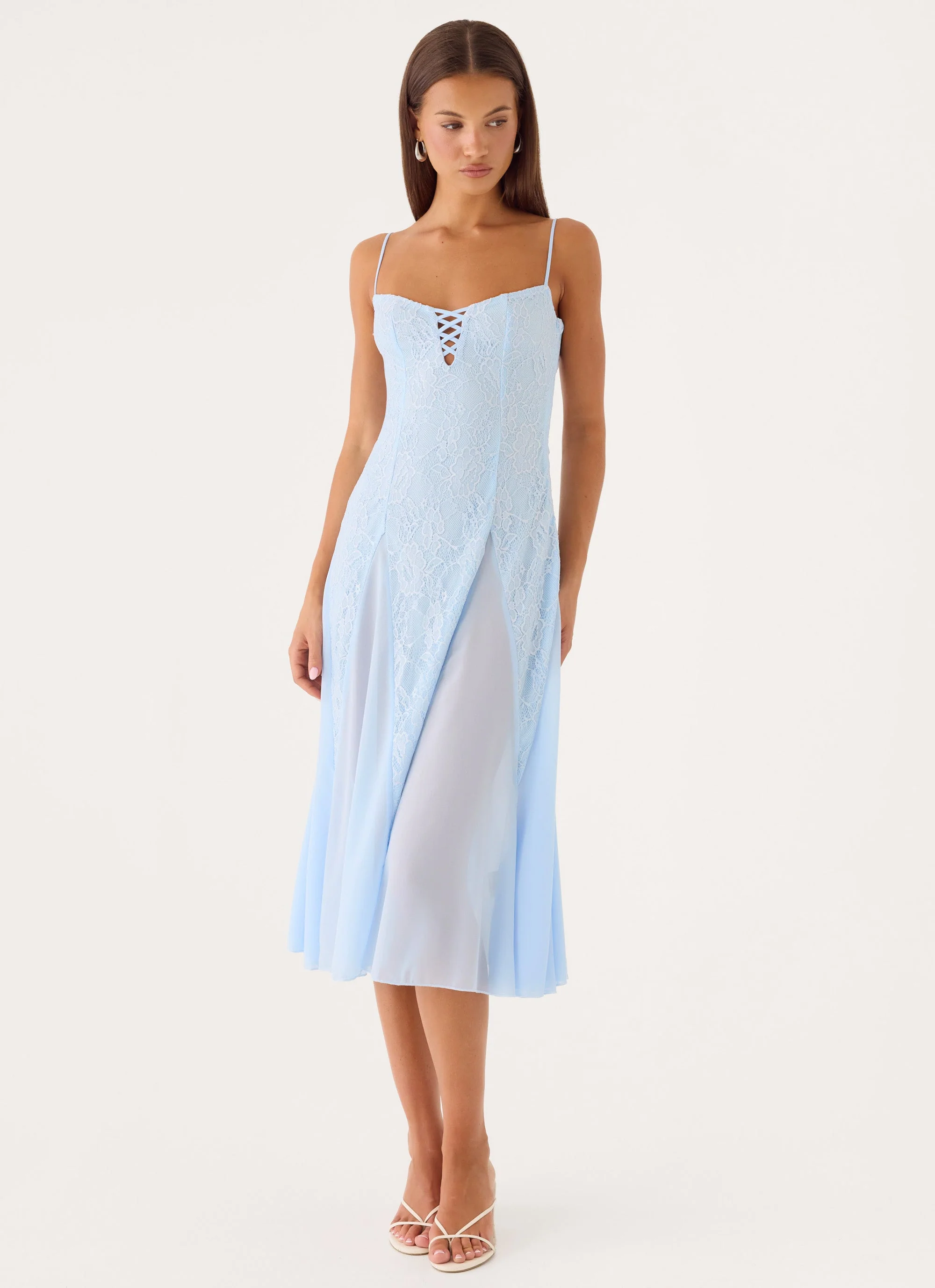 Erynda Midi Dress - Blue - luluinthesky