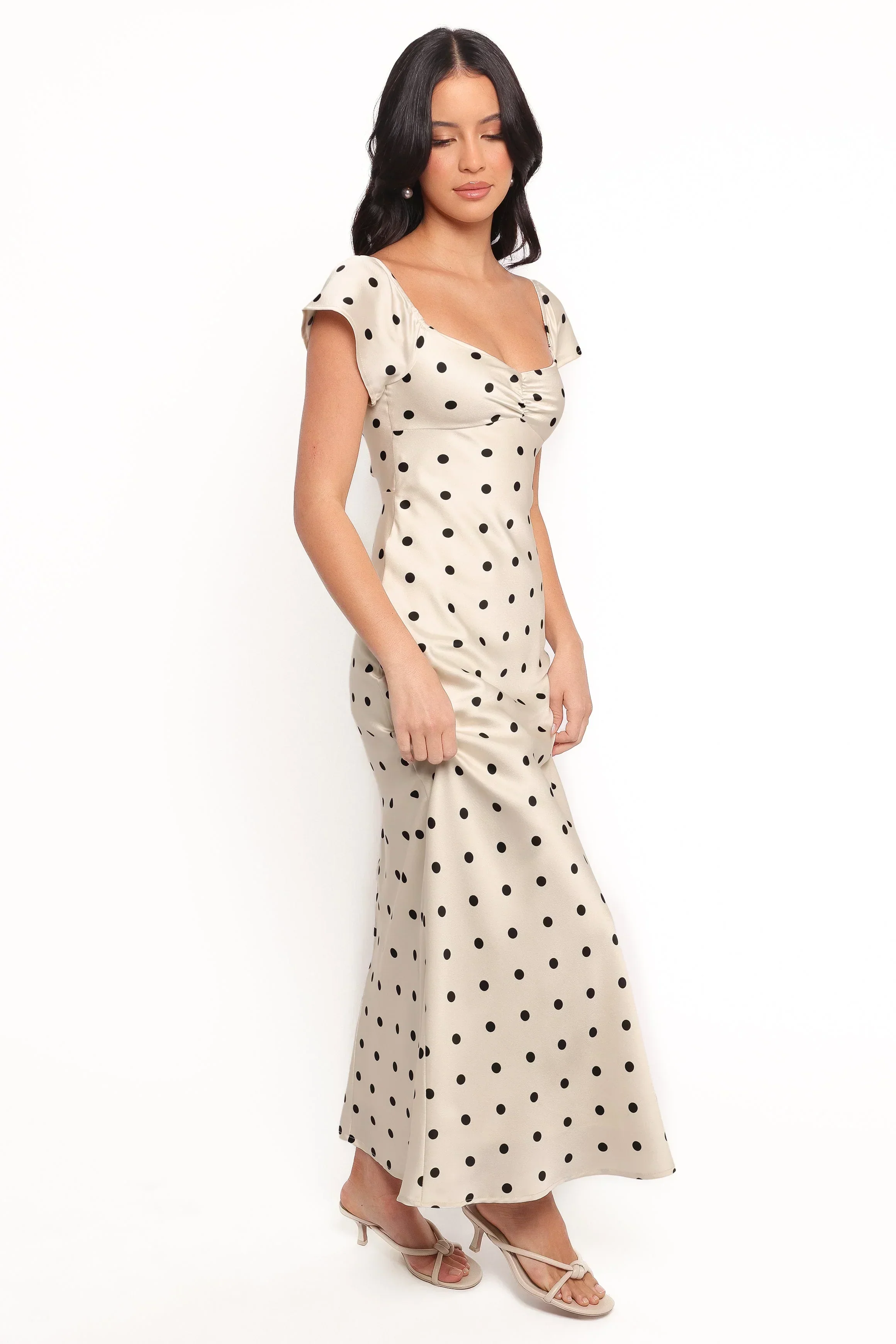 Elke Maxi Dress - Black Dot