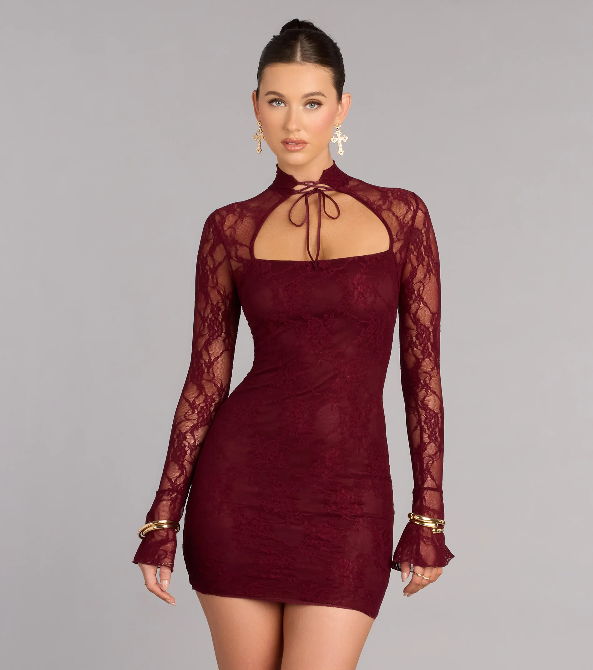 Got The Romance Lace Bodycon Mini Dress