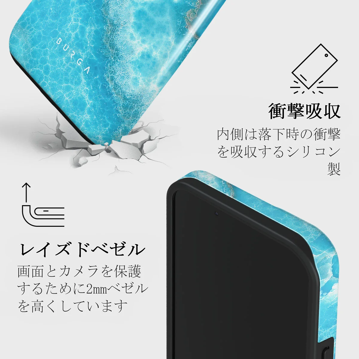 Ocean Waves - Blue iPhone 13 Mini ケース