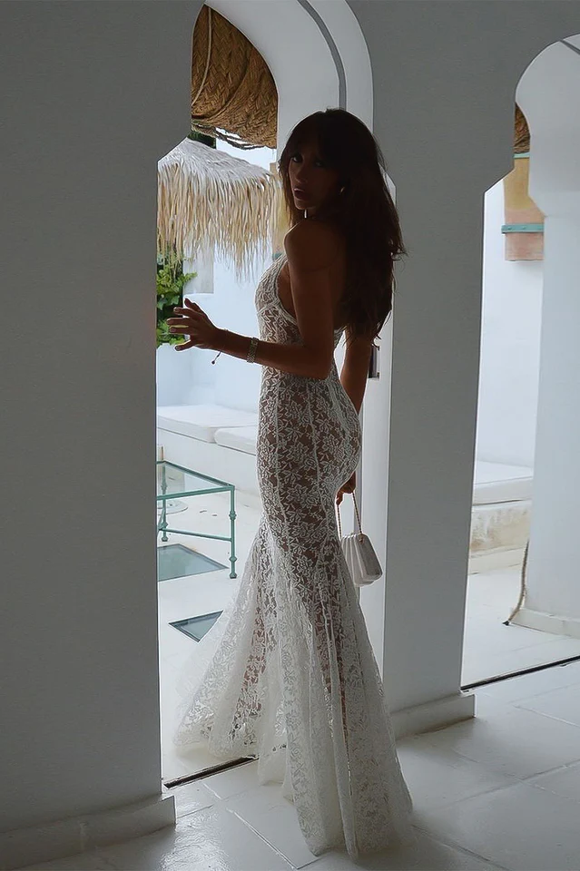 Saltair Lace Bustier Maxi Dress