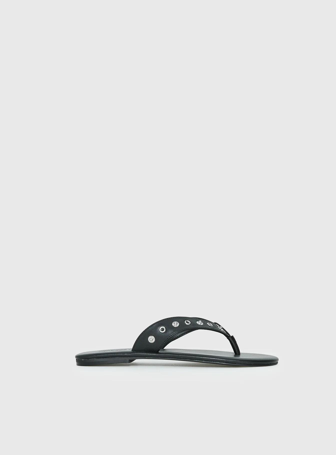 Lyana Eyelet Detail Sandals Black