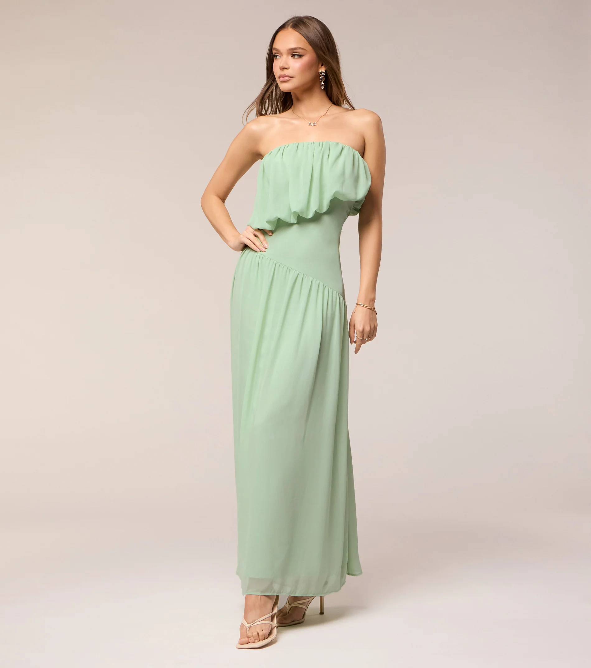 Mildred Chiffon Strapless Formal Dress