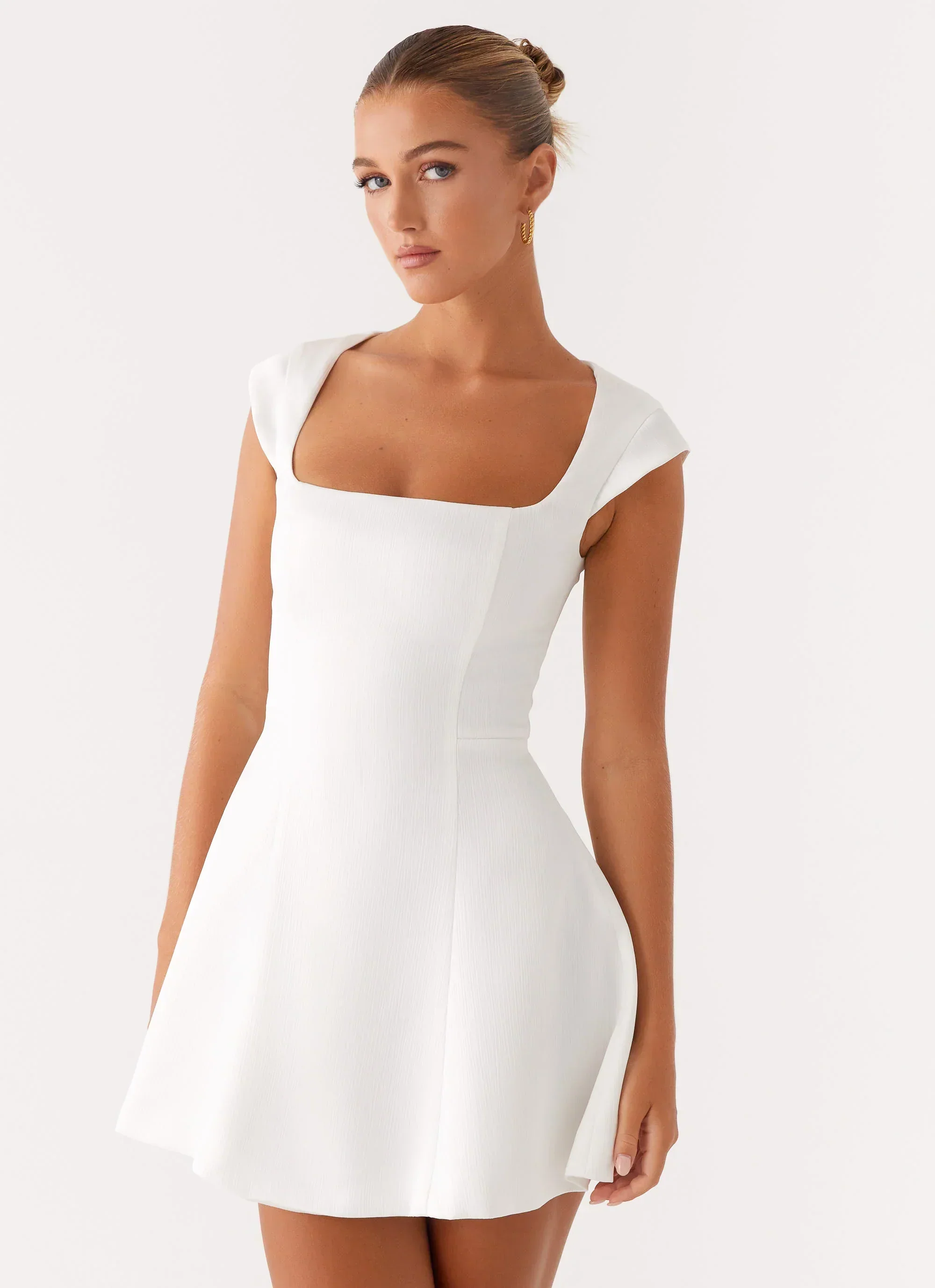 Maryjane Mini Dress - White - luluinthesky