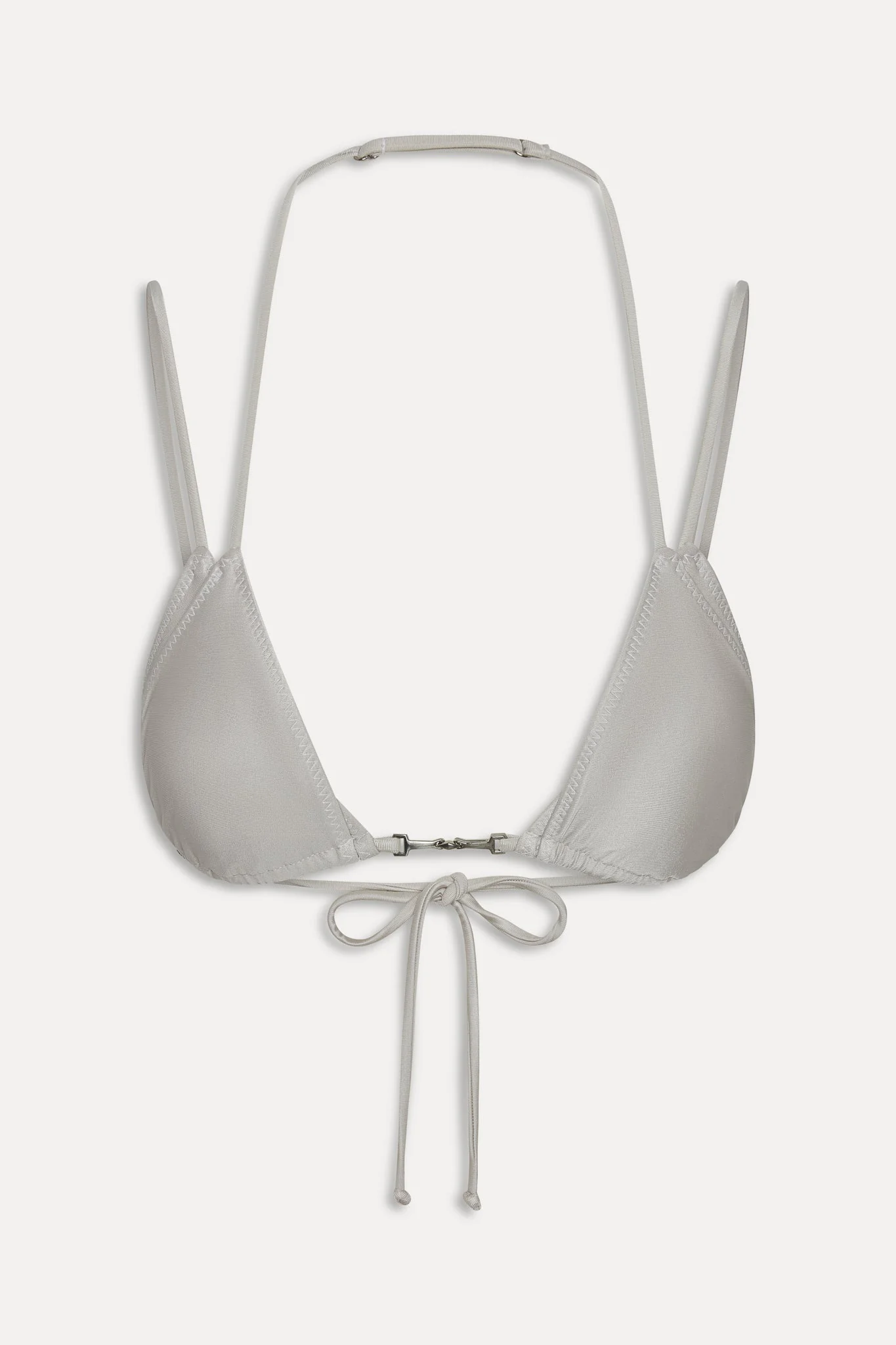 x JENNIE Mabel Satin Bikini Top - Moon