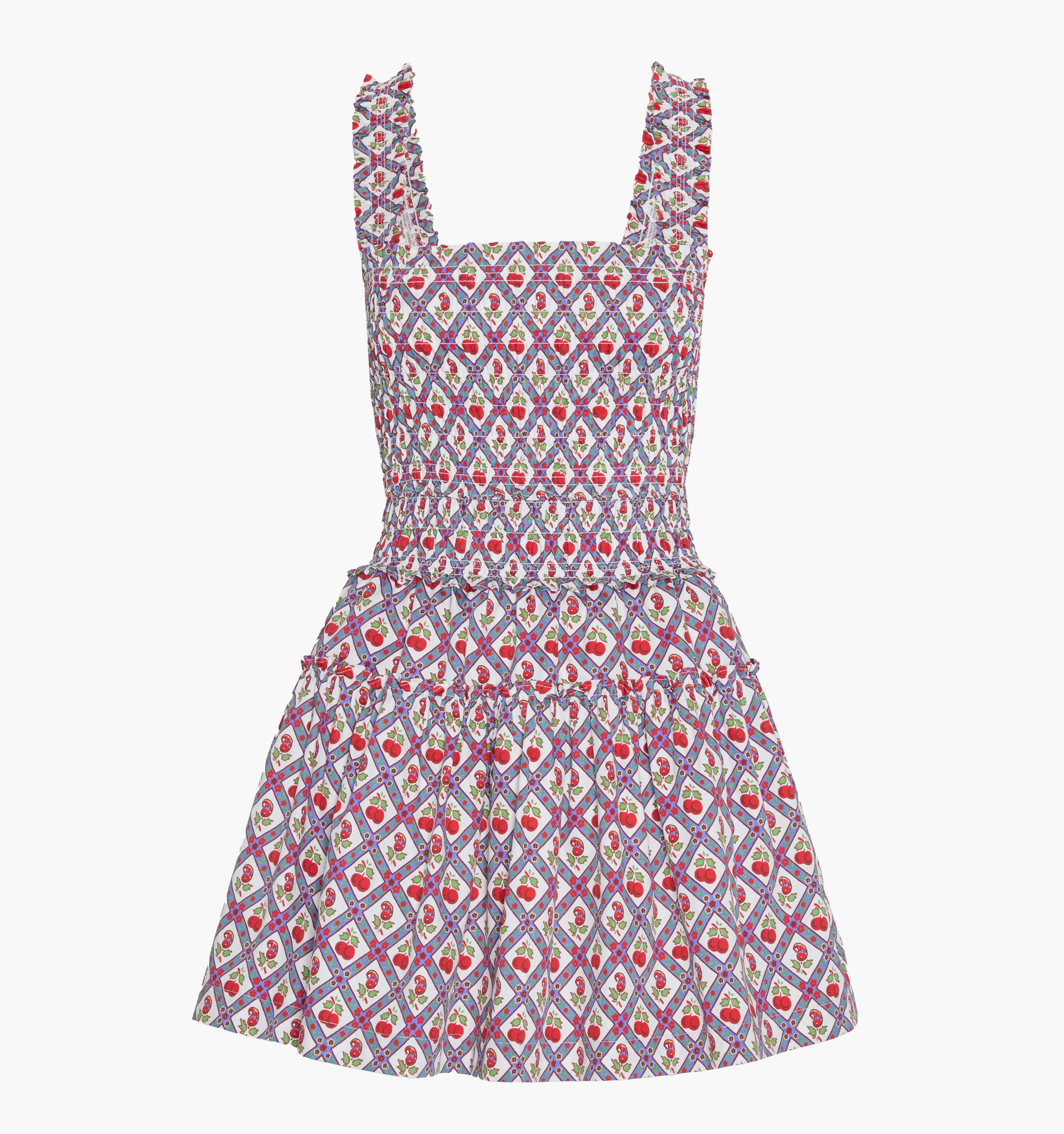 The Azalea Mini Nap Dress - Diamond Cherries Cherry Red