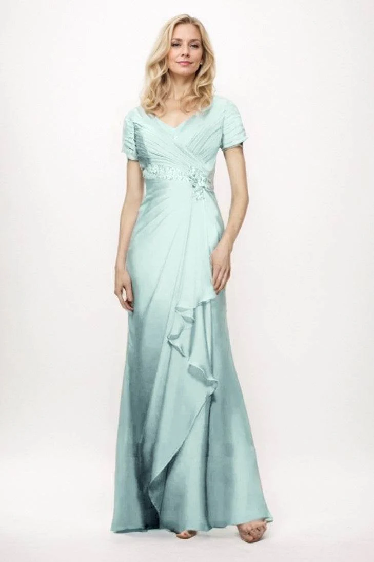 Sheath-Column Maxi Chiffon Mother Of The Bride Dress CM0277