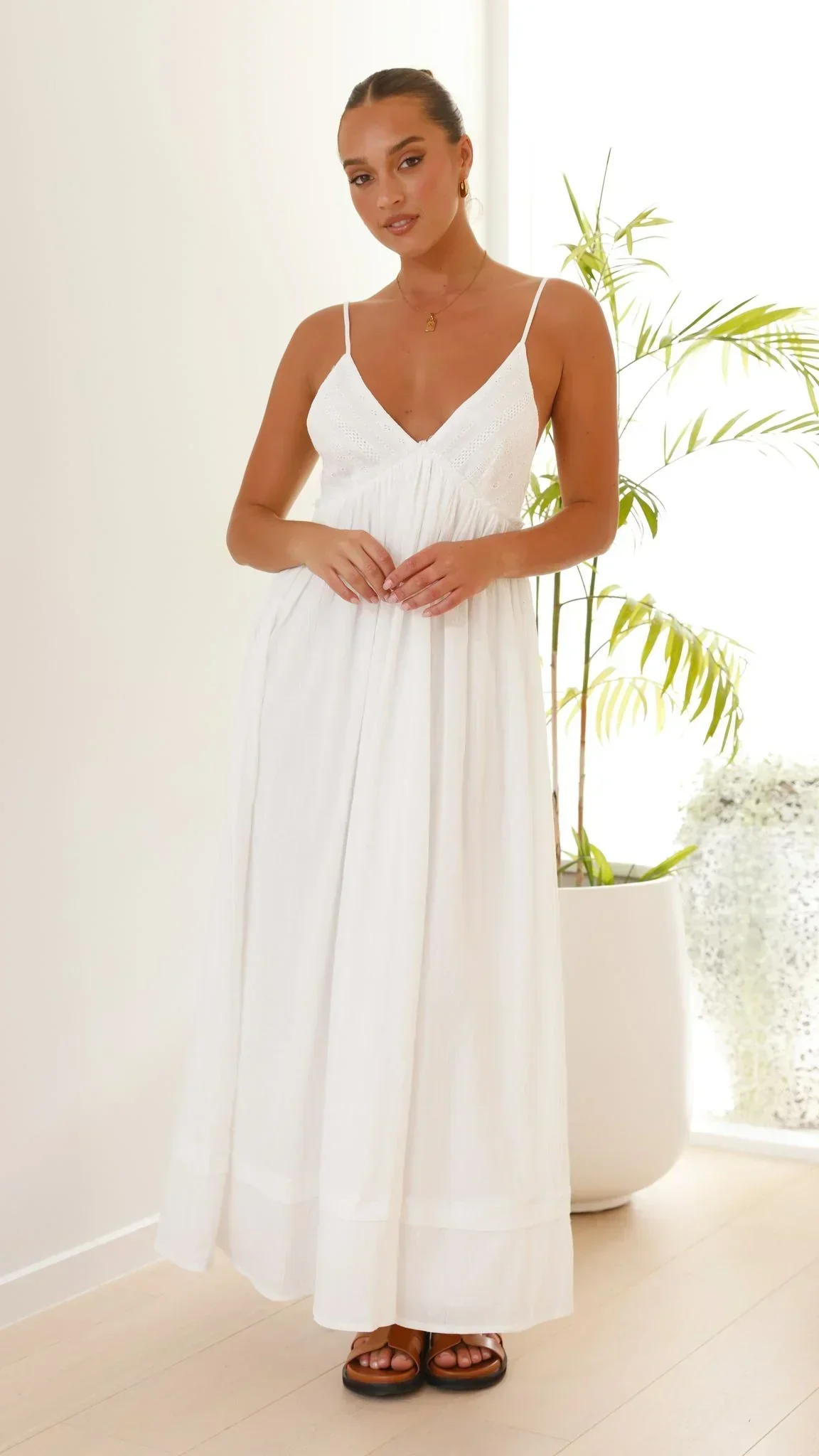 Elouise Maxi Dress - White - luluinthesky