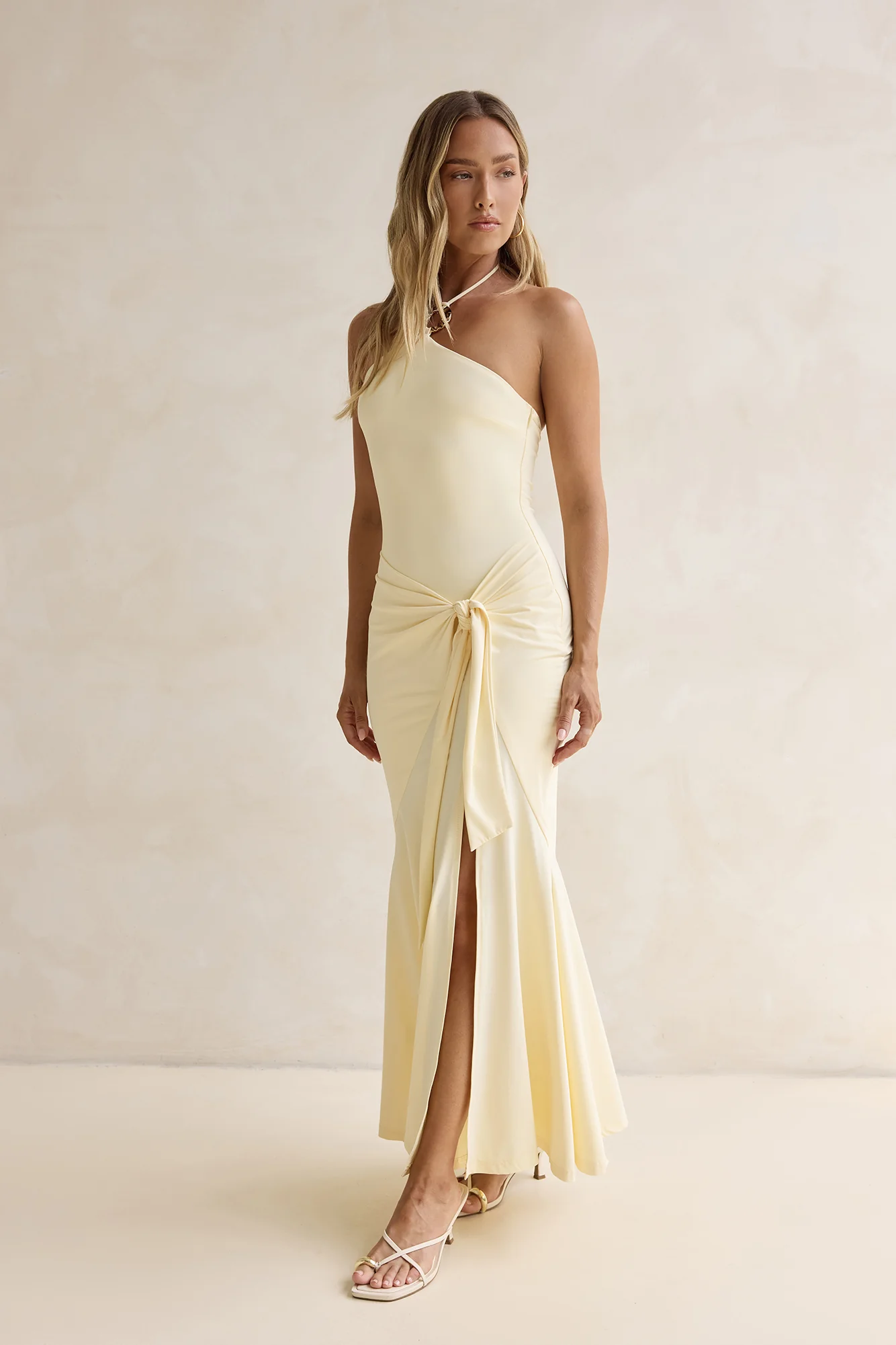 Crystal Sands Halter Maxi Dress Yellow - luluinthesky