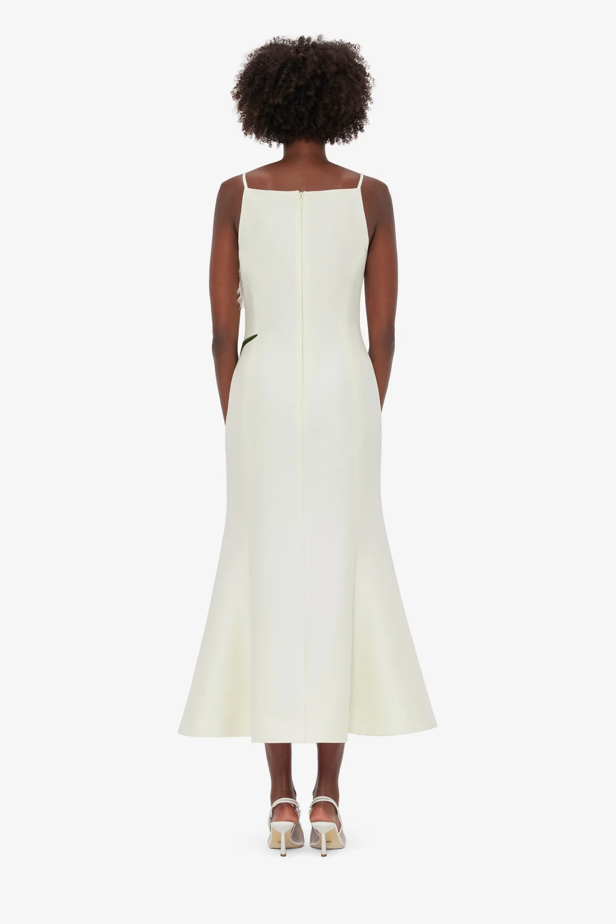 Regina Embellished Wool Blend Midi Dress - Snow