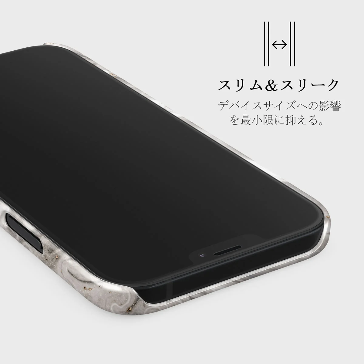 Snowstorm - Grey Marble iPhone 12 Mini ケース