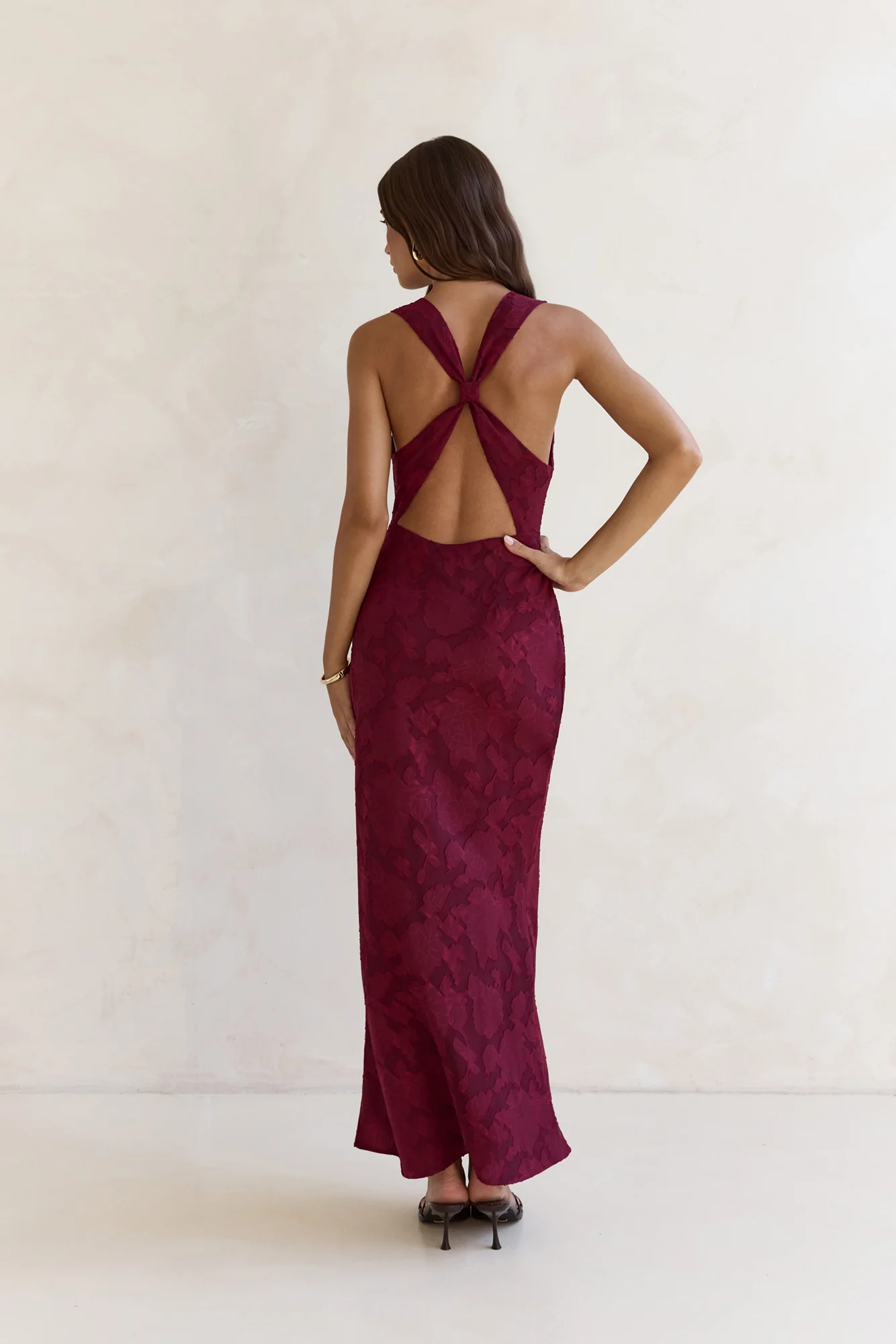 Lasting Luxuries Maxi Dress Wine
