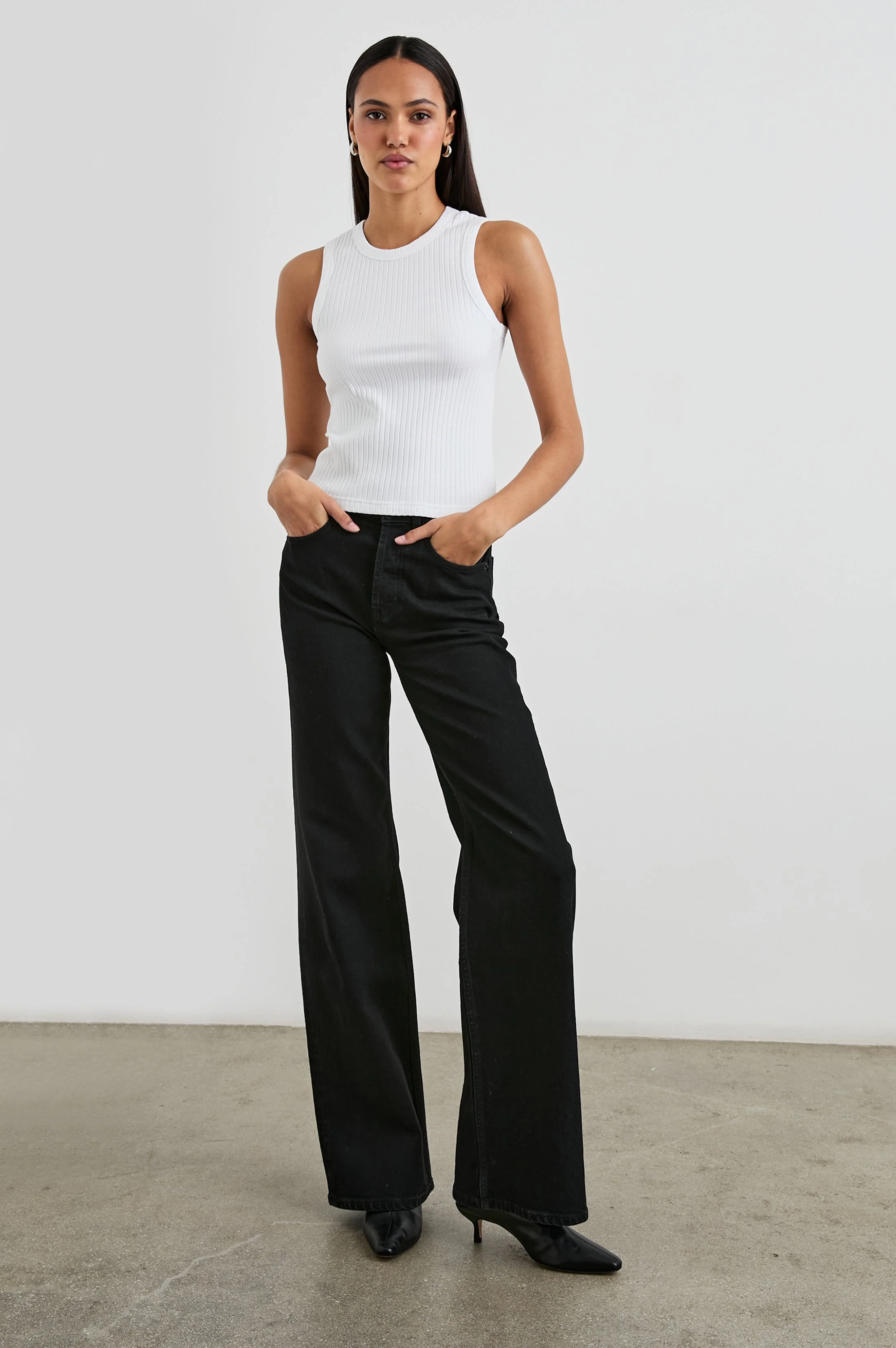 The Racer Tank - White