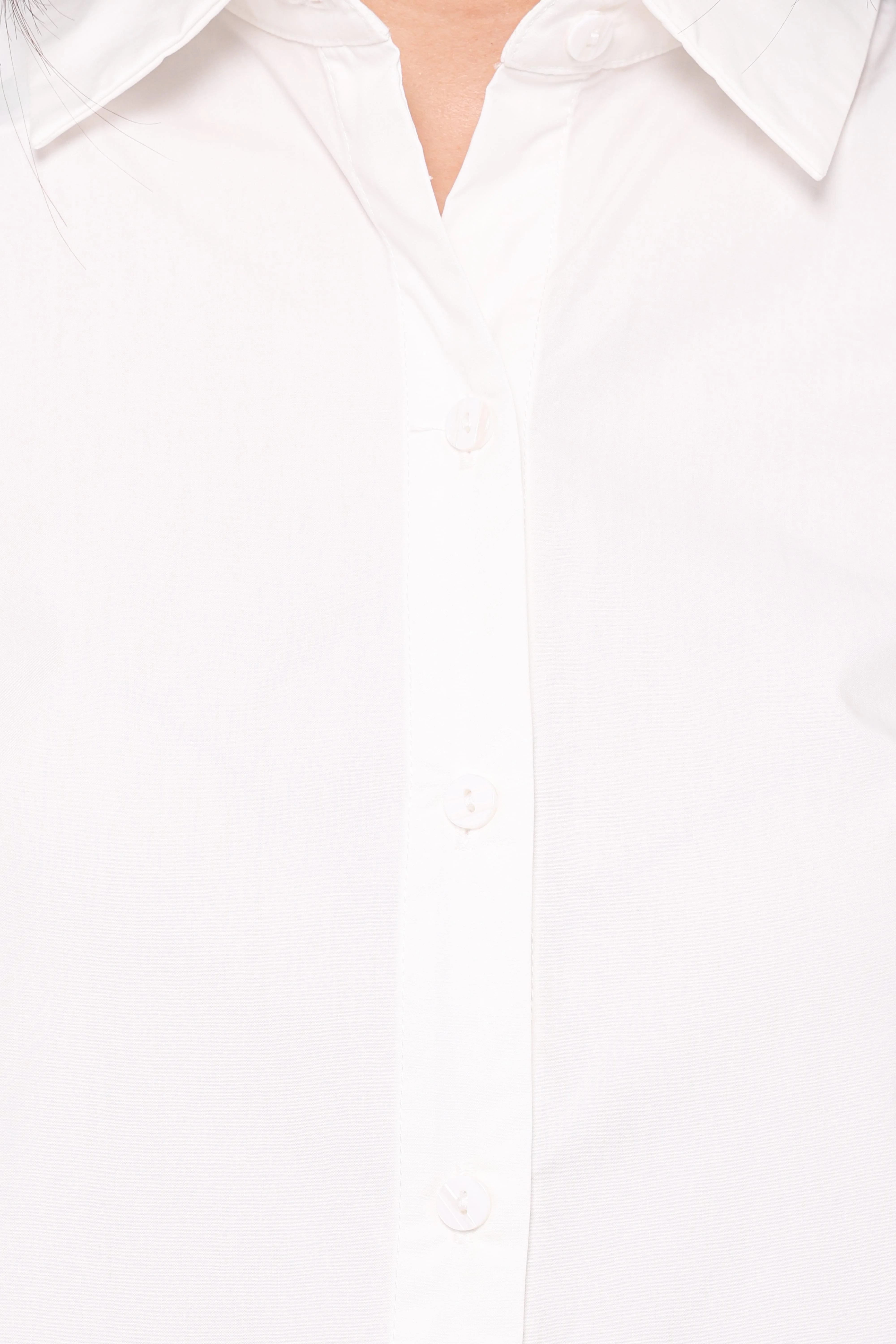 Deirdre Scallop Button Up Shirt - White