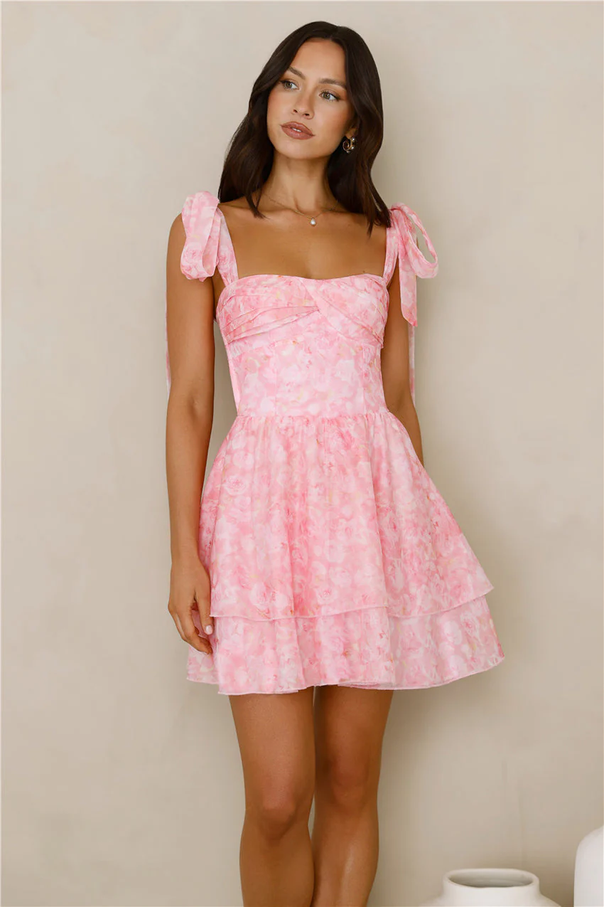 Soft Sunshine Mini Dress Pink - luluinthesky