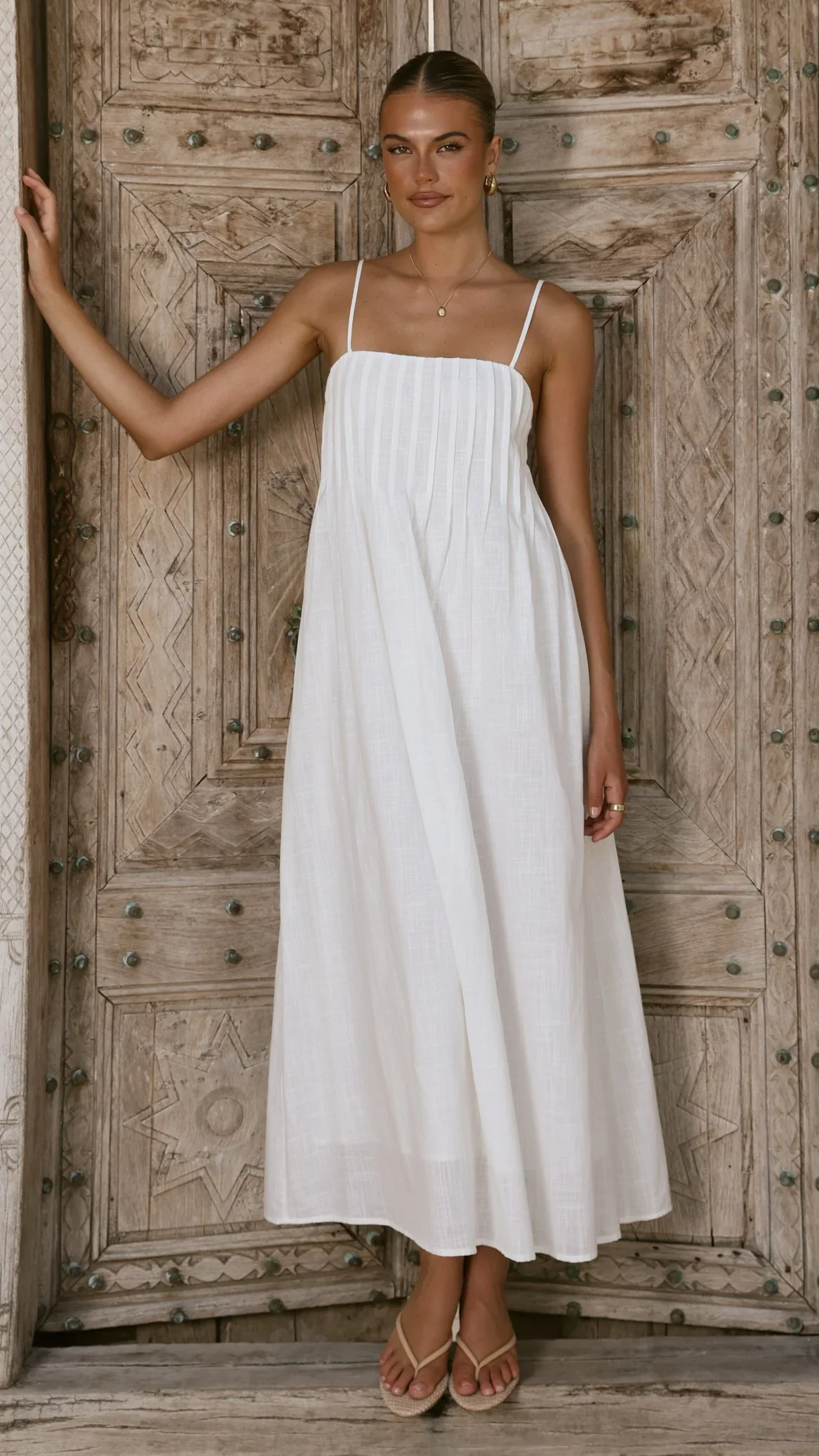 Stayla Maxi Dress - White - Rosylucy