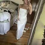 Coolness Calling Satin Maxi Dress White - luluinthesky