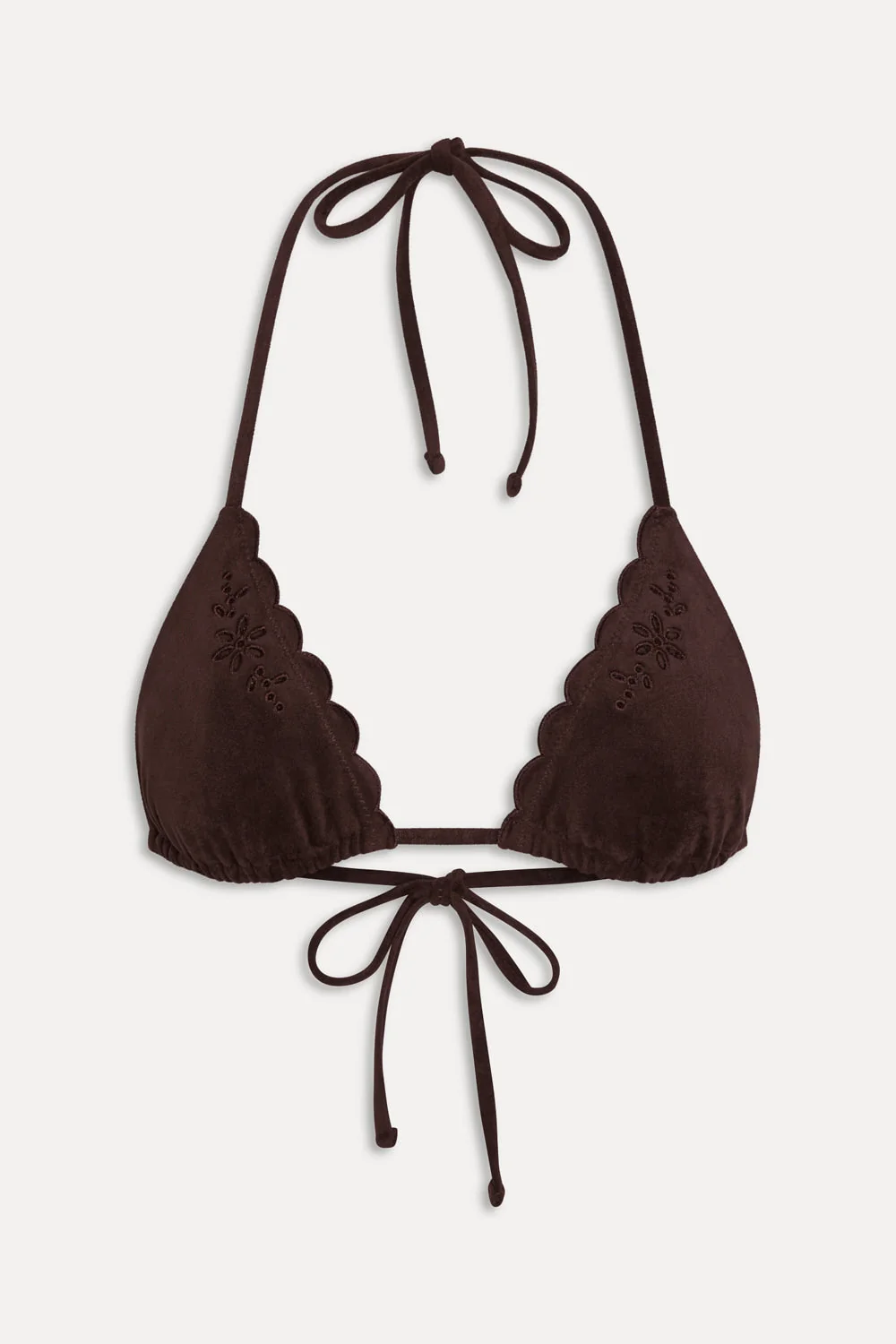 Nick Suede Triangle Bikini Top - Desert Suede