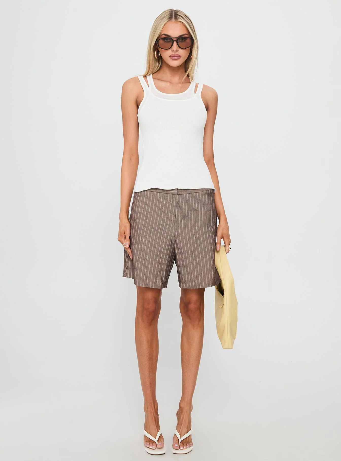 Ceyla Layered Tank Top White