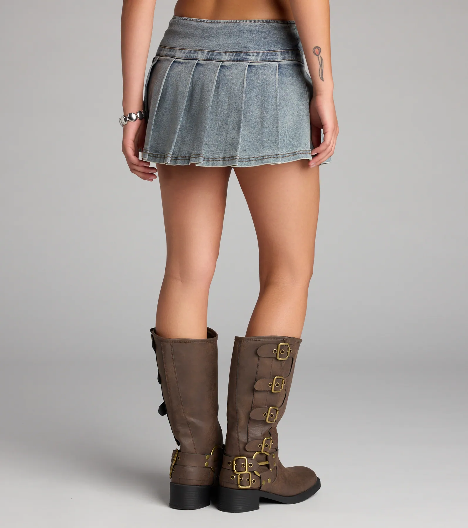 Off Duty Cool Denim Mini Skort