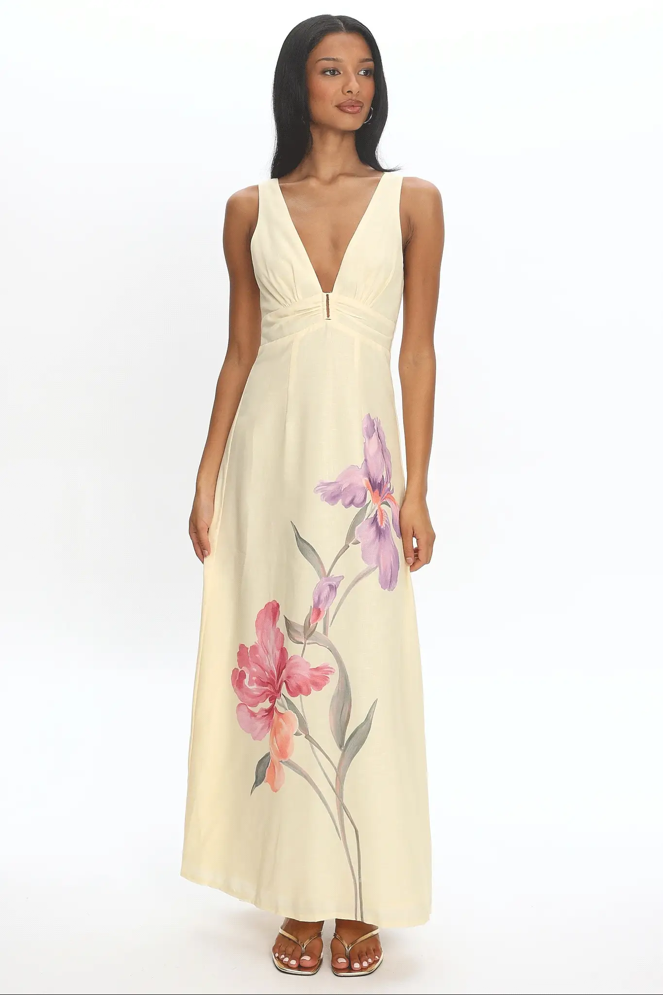 Meadow Bloom Maxi Dress Butter Yellow - luluinthesky