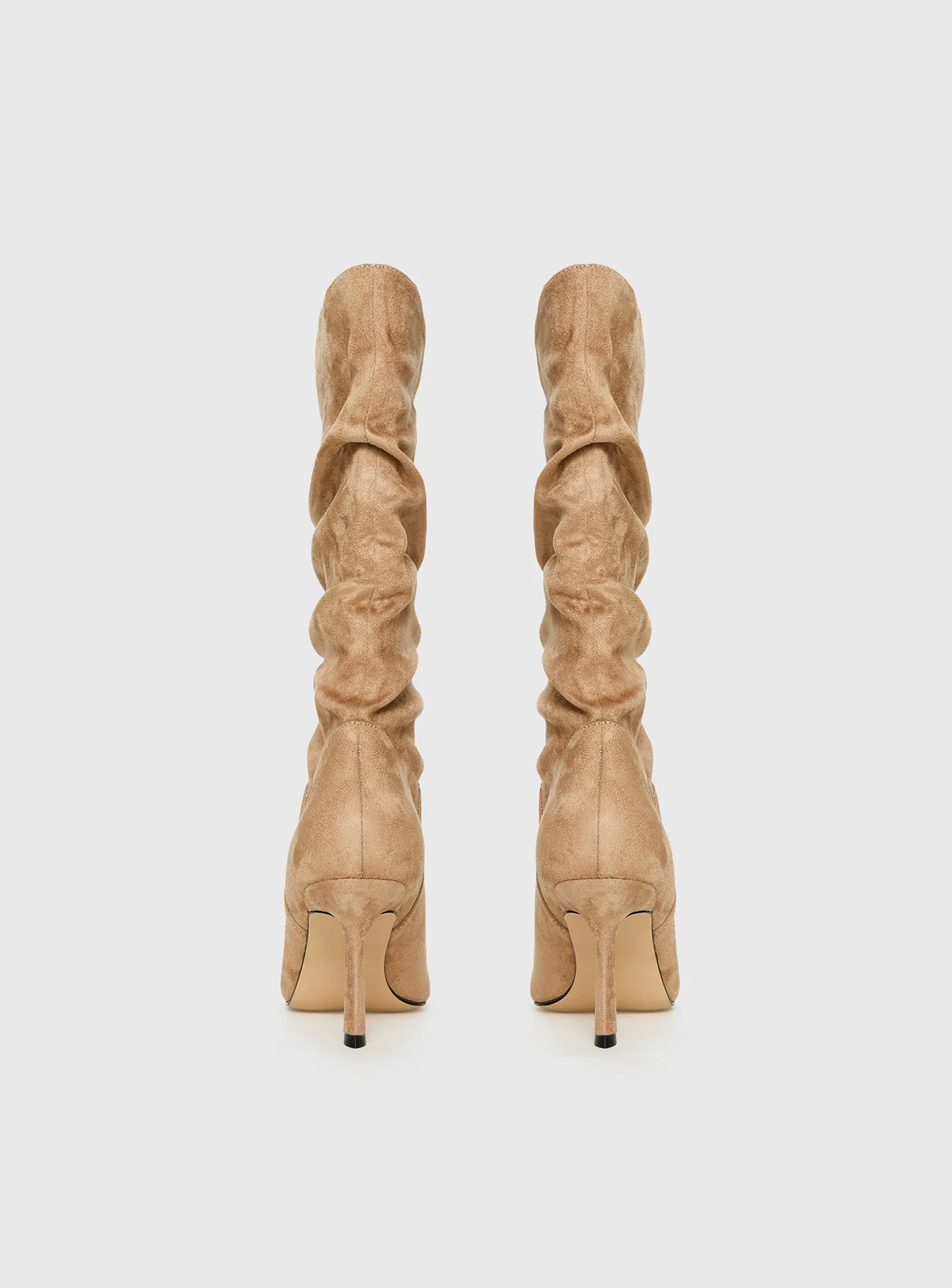 Such A Charmer Faux Suede Scrunch Boot Tan