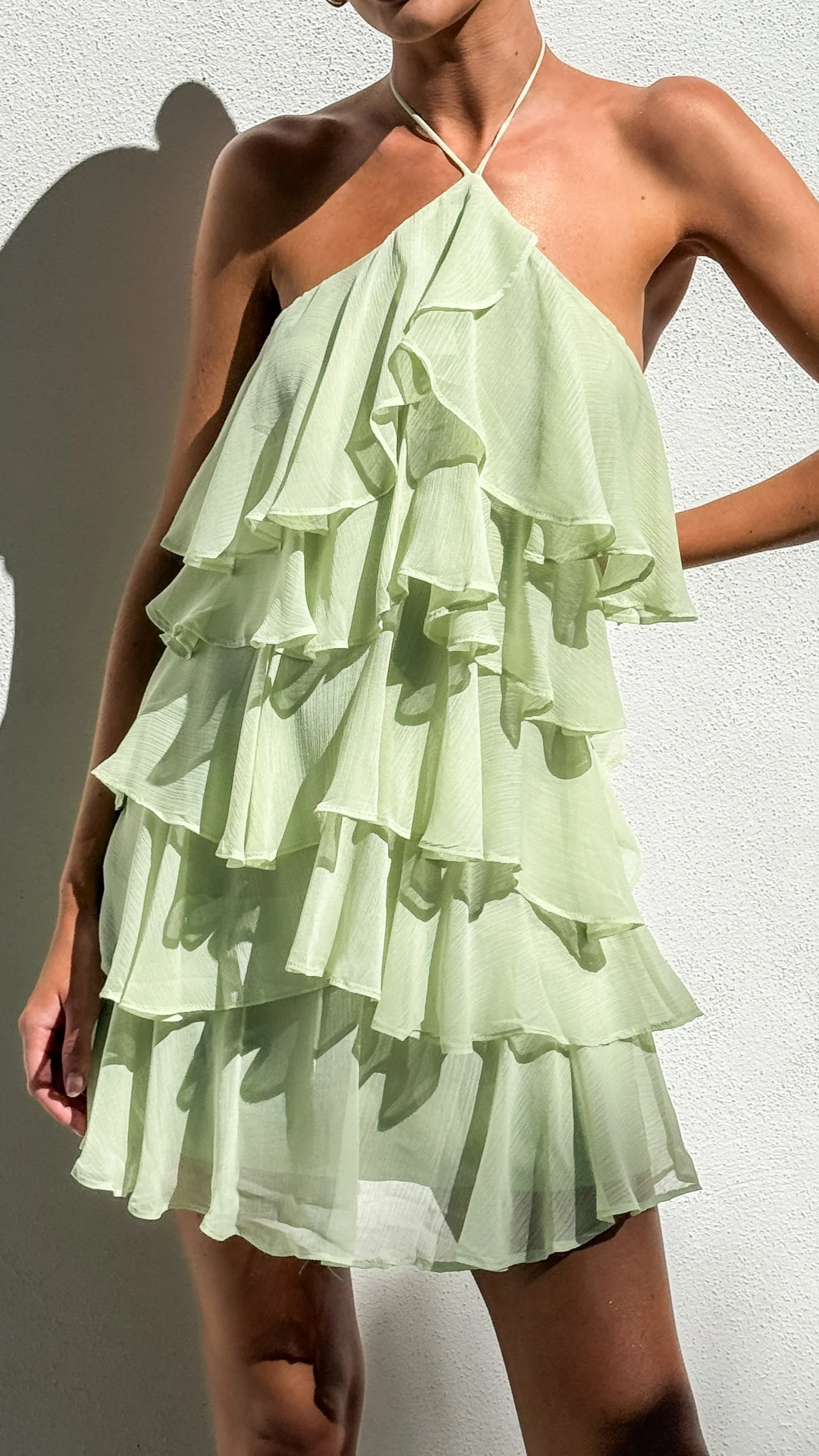 Soho Mini Dress - Sage - FASHION NOB
