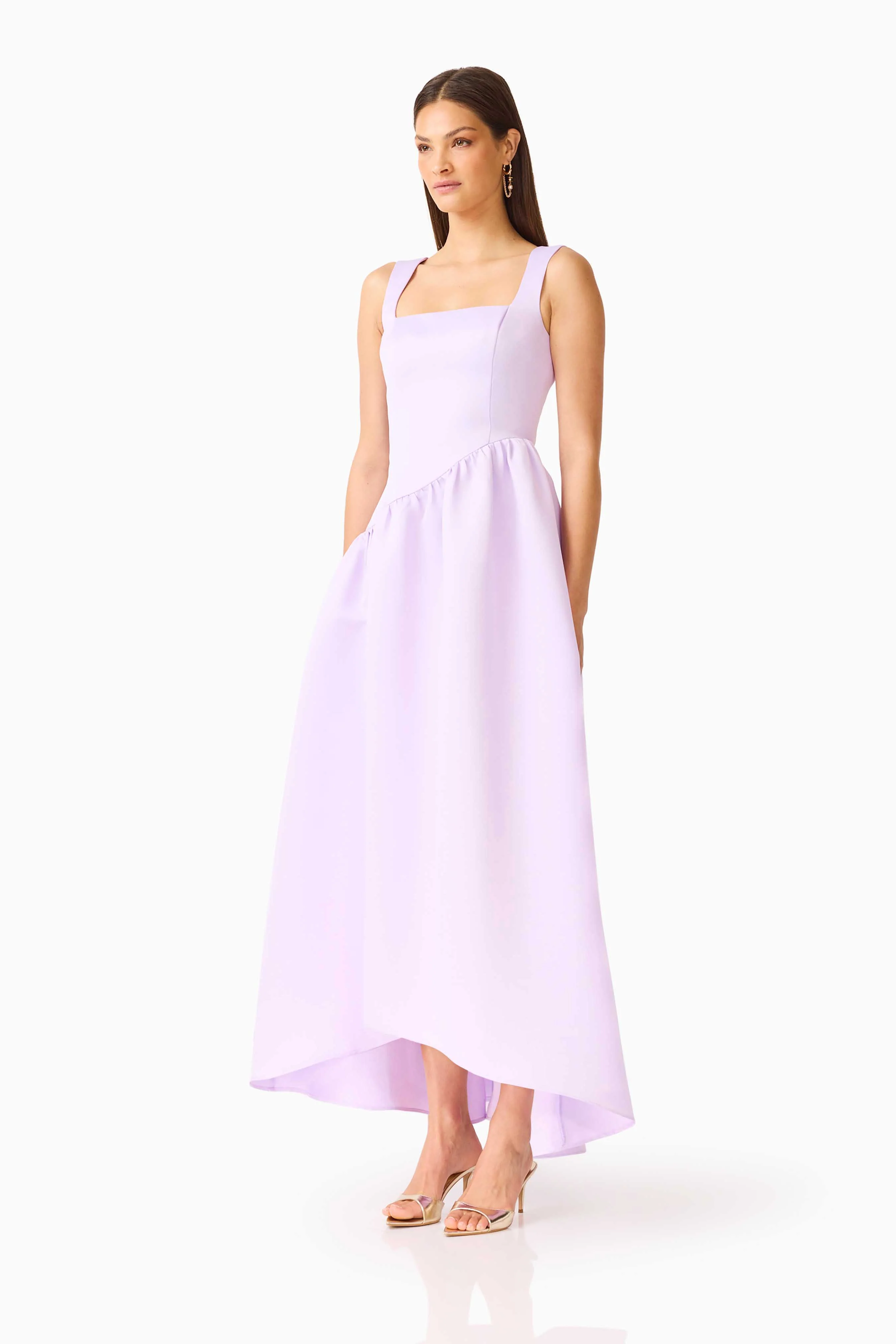 Ruelle A-Line Maxi Dress in Purple