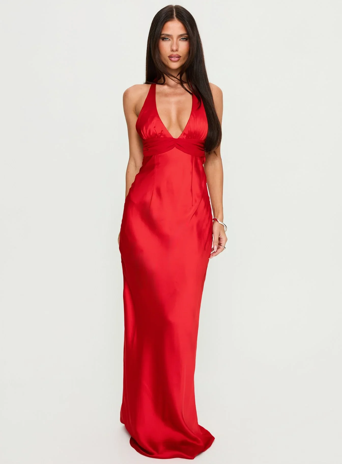 Odyssa Halter Maxi Dress Red