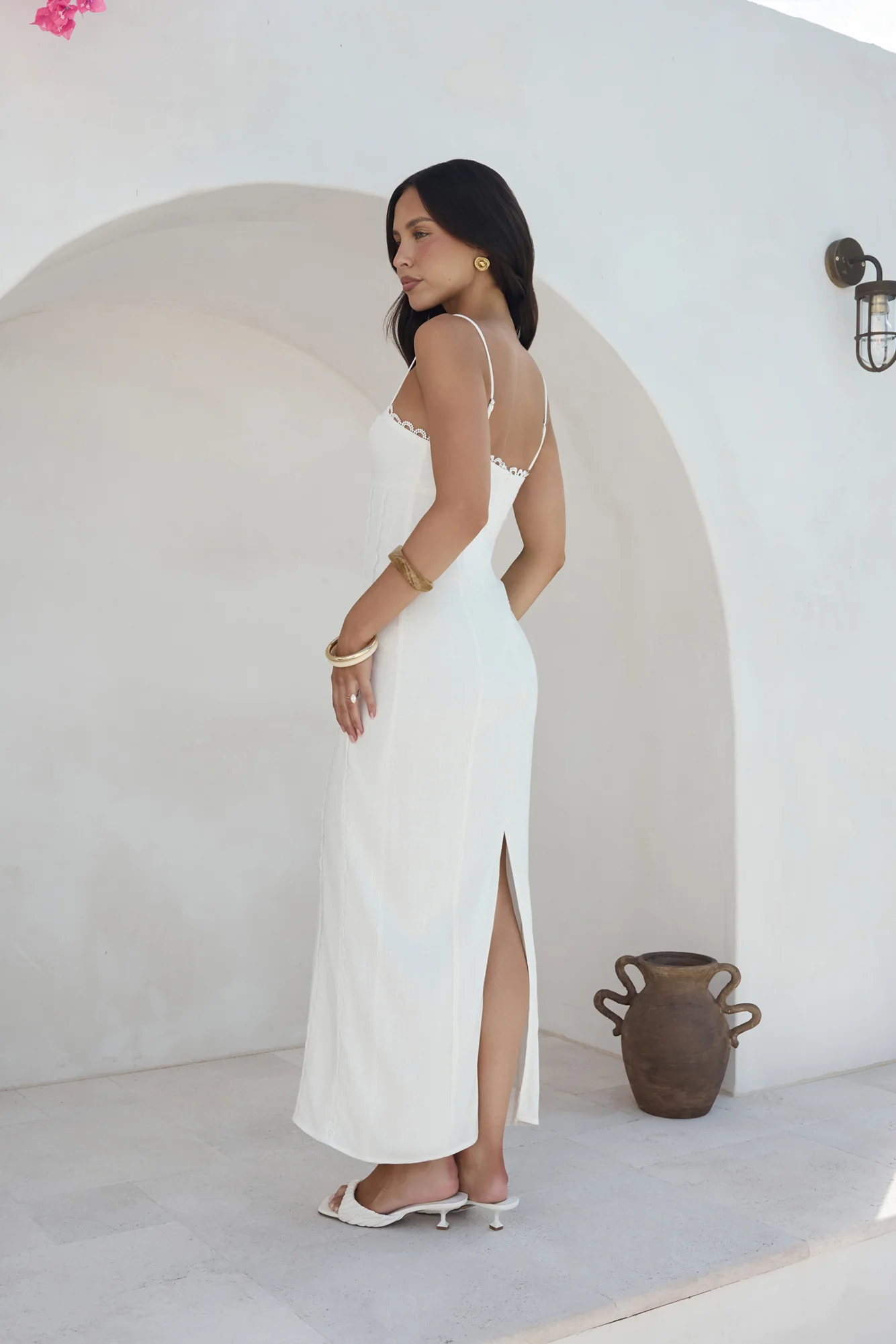 Moonlit Dance Maxi Dress White - luluinthesky