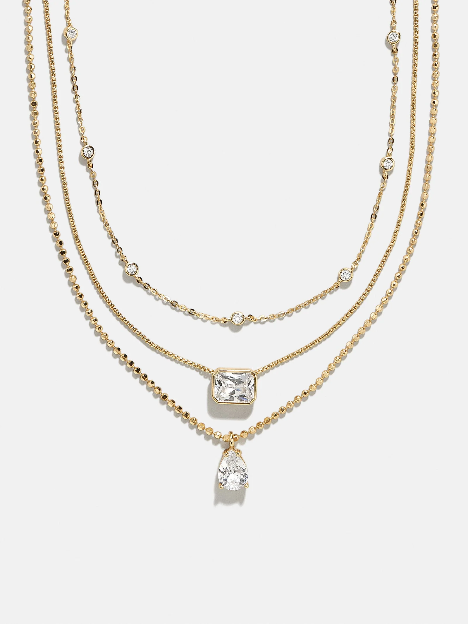 Jenna 14K Gold Layered Necklace - Jenna 14K Gold Layered Necklace