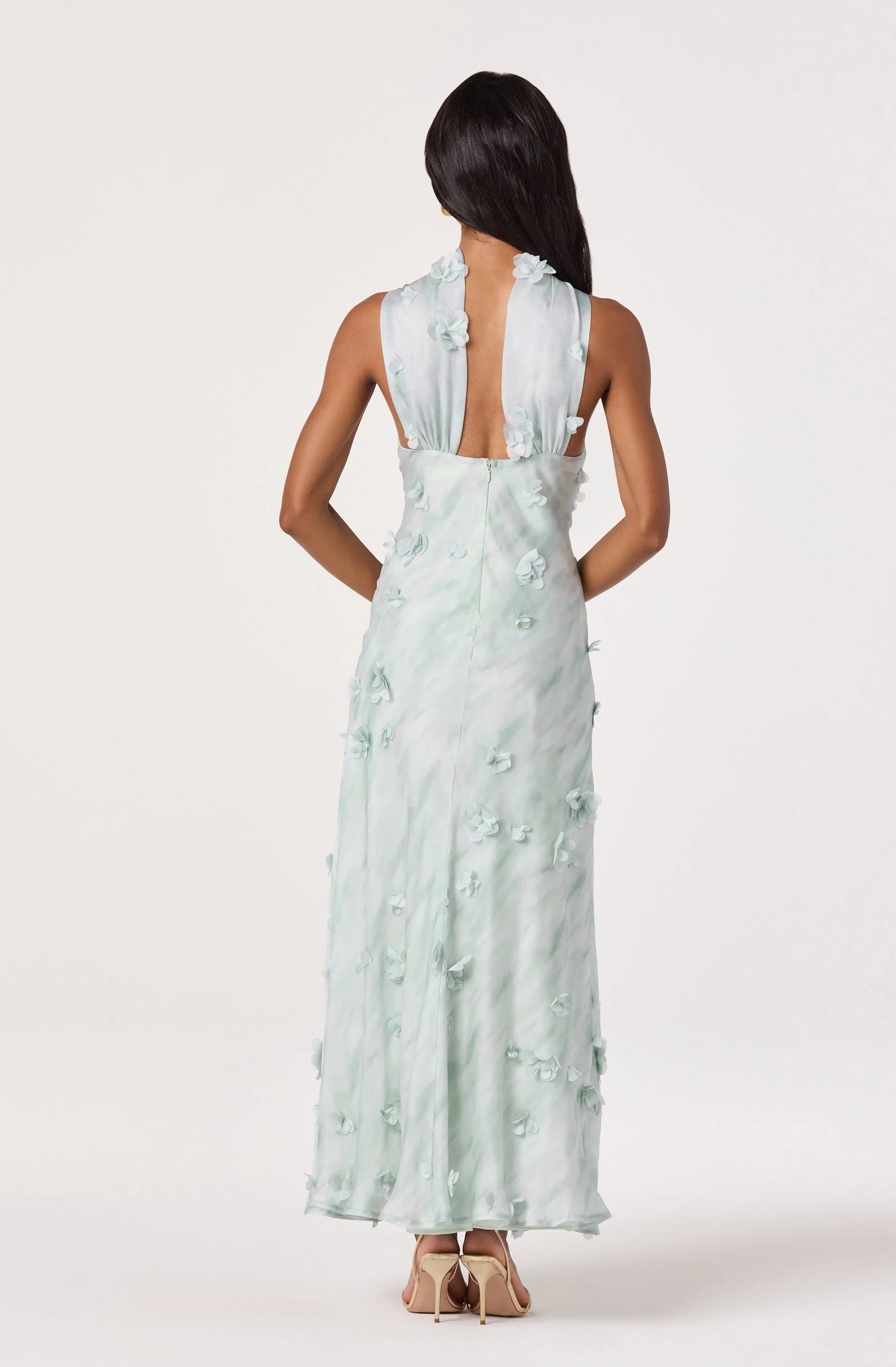 Ashley 3D Floral Maxi Dress