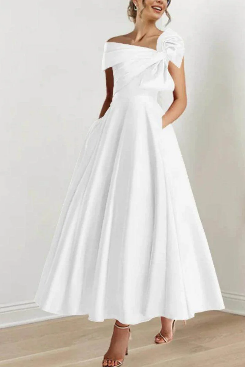 A Line Off The Shoulder Mother Dresses with Bows CM0333