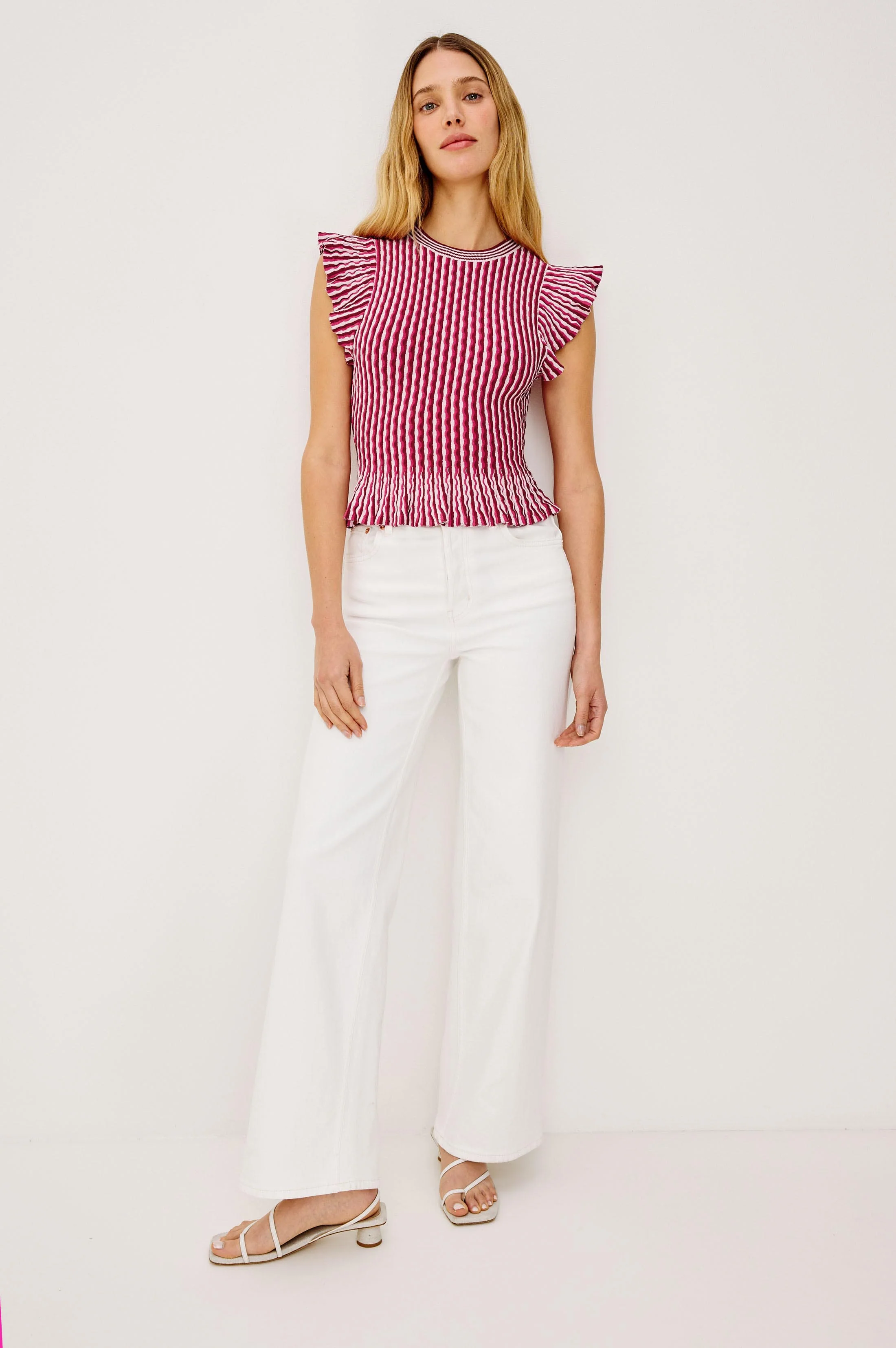 Bryn Top - Berry Stripe